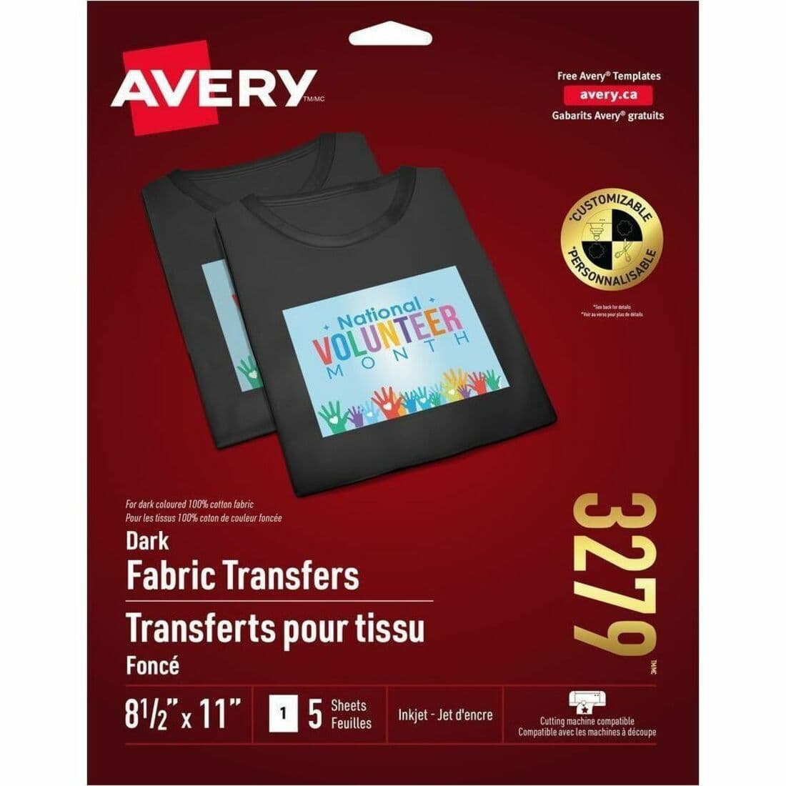 Avery® Dark T-Shirt Transfers