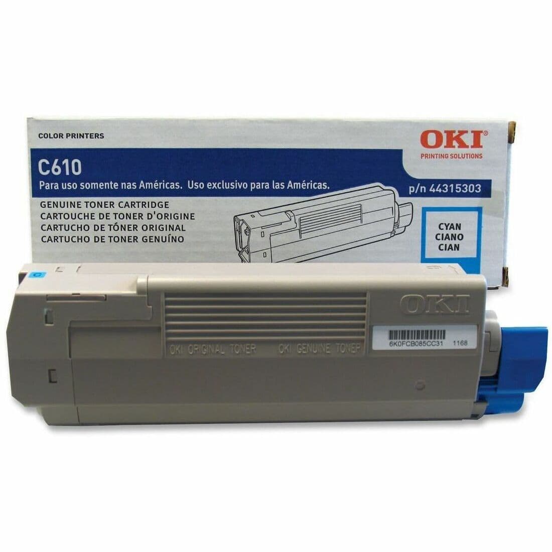Oki Original LED Toner Cartridge - Cyan - 1 Each