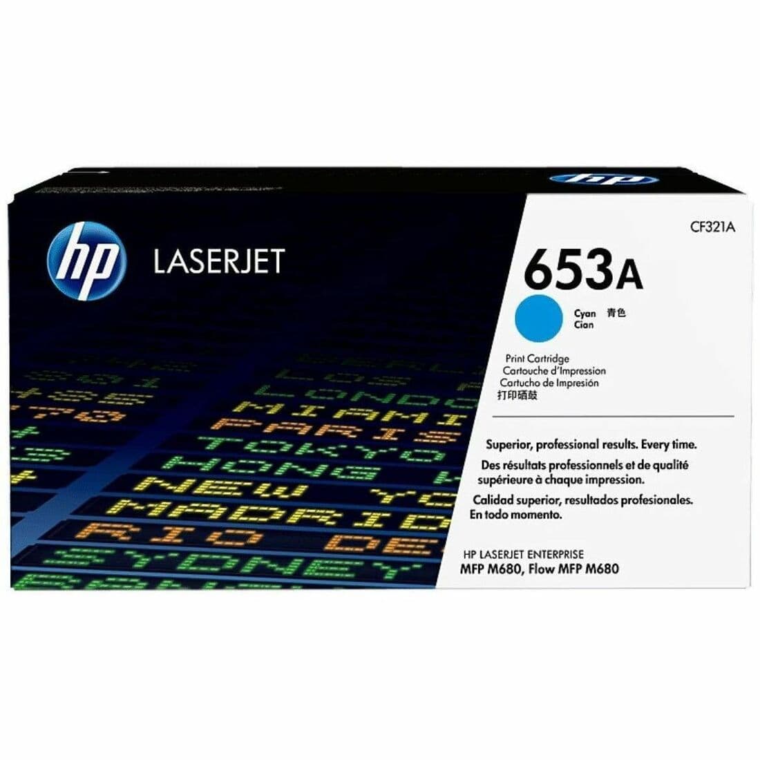 HP 653A Original Laser Toner Cartridge - Single Pack - Cyan - 1 Each