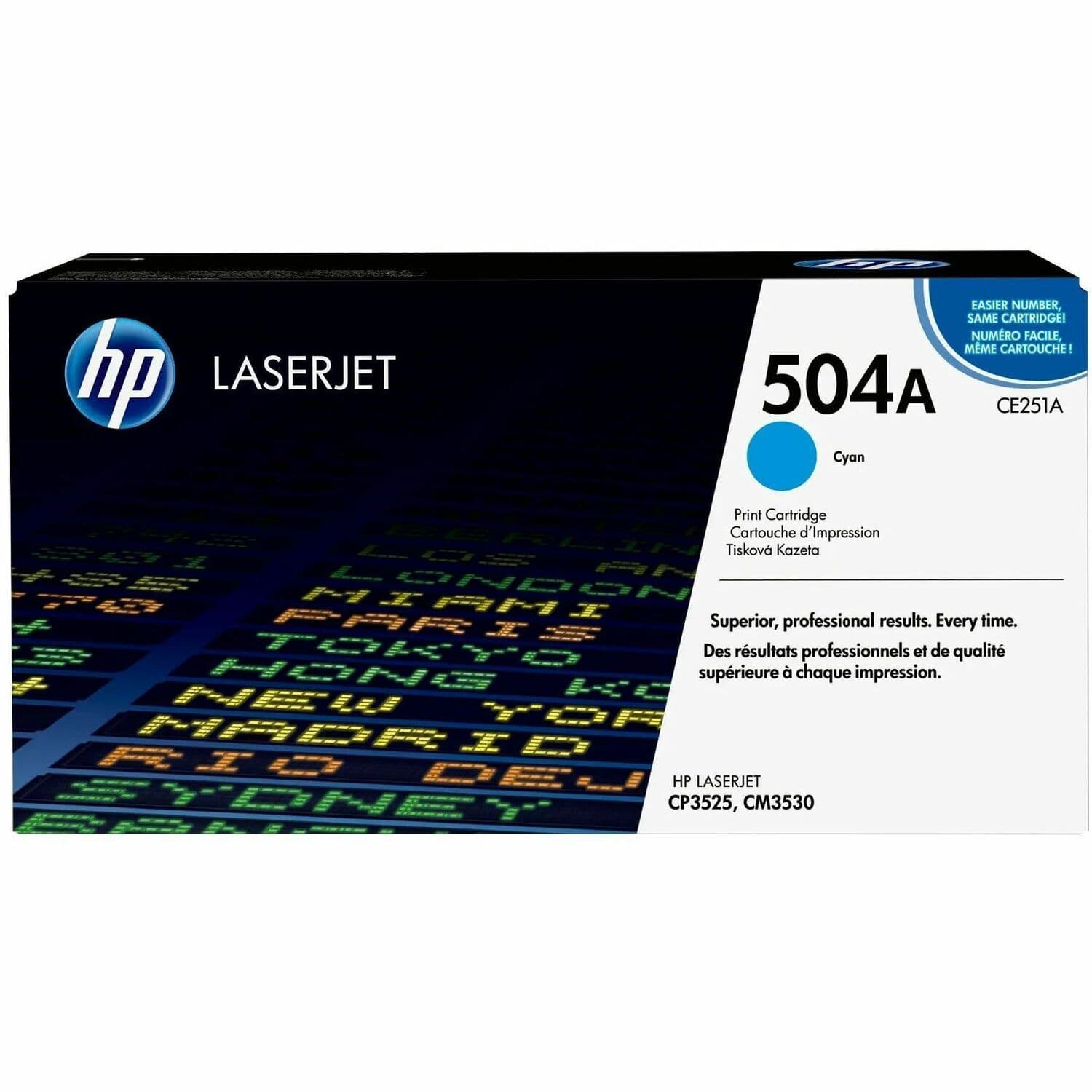 HP 504A Original Standard Yield Laser Toner Cartridge - Single Pack - Cyan - 1 Each