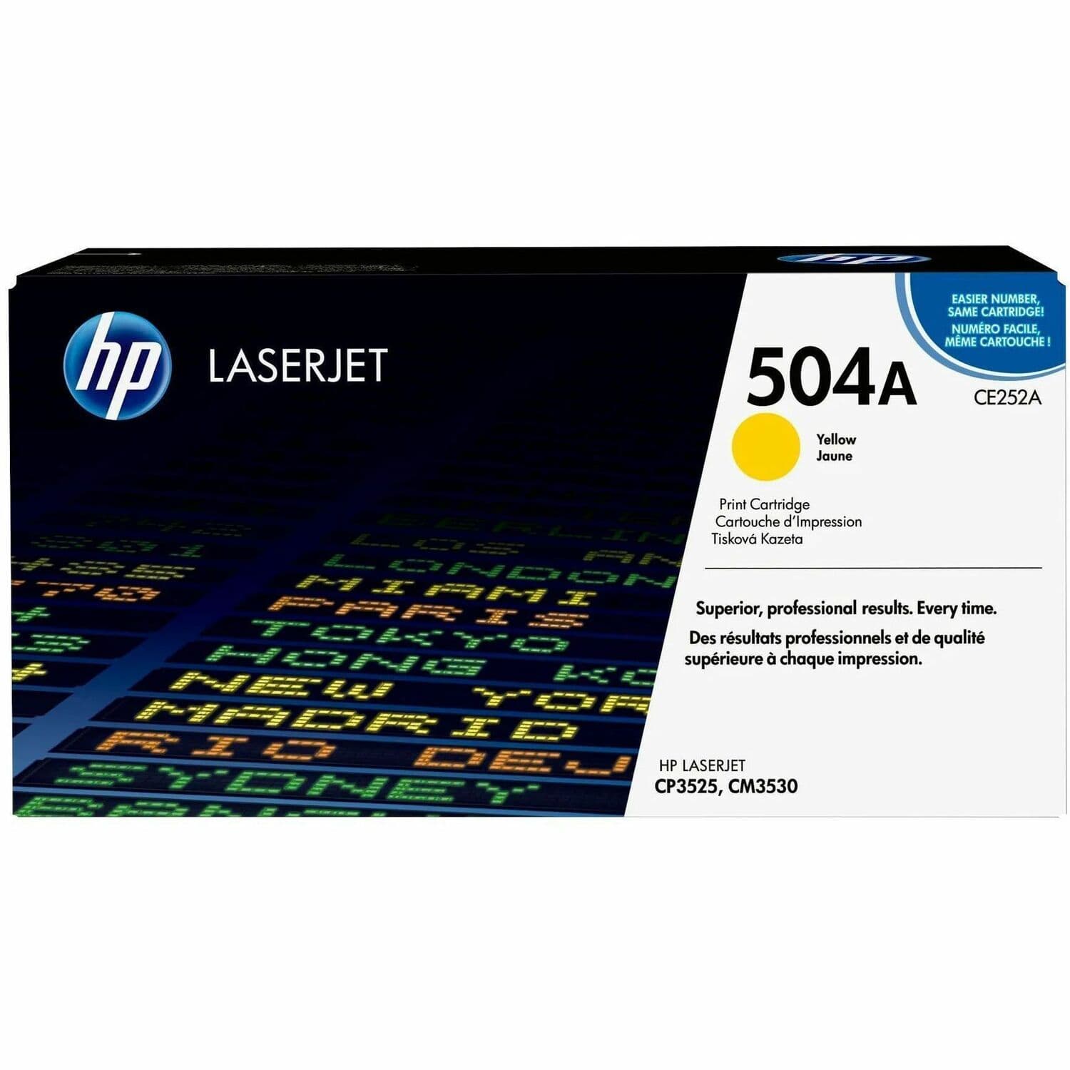 HP 504A Original Laser Toner Cartridge - Single Pack - Yellow - 1 Each