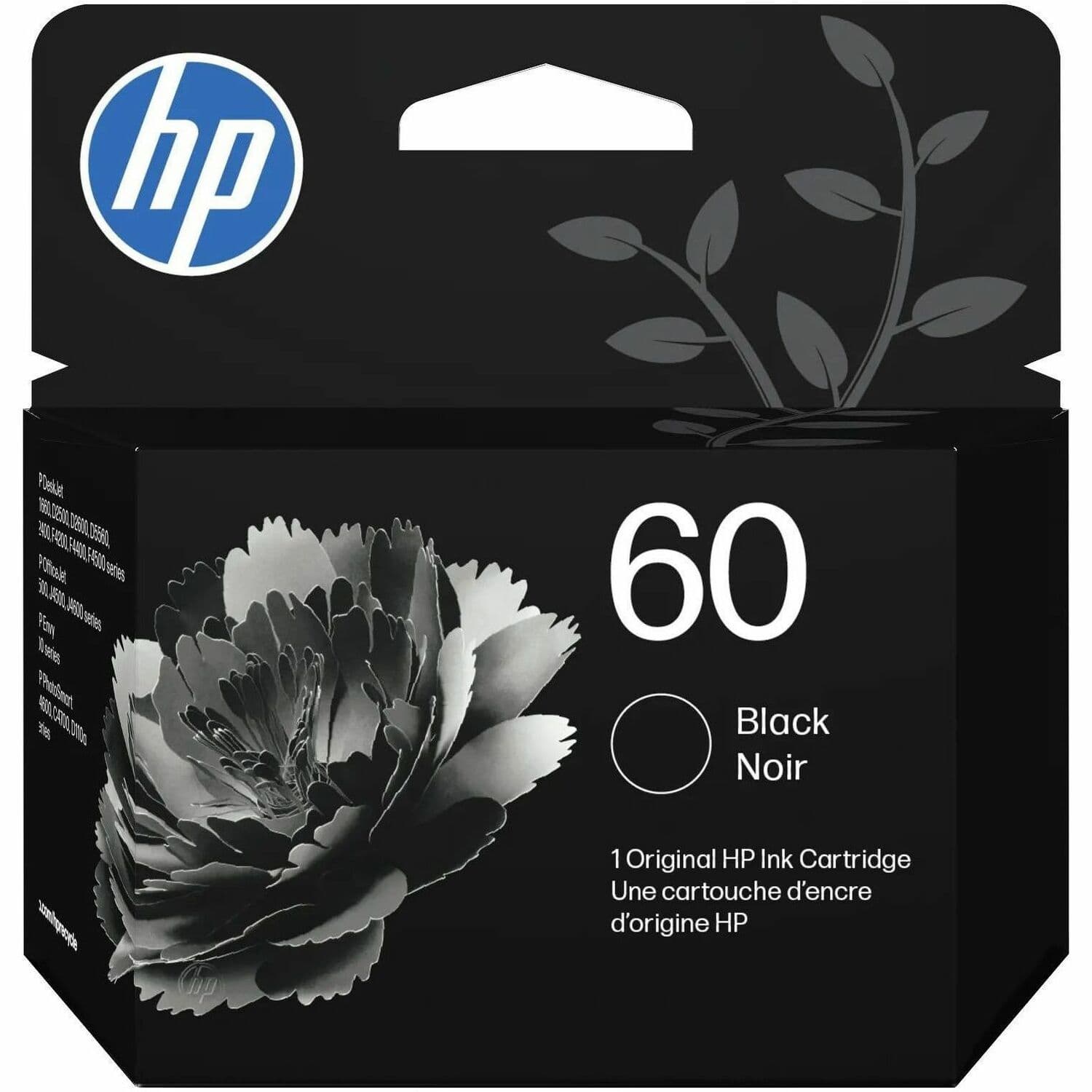 HP 60 (CC640WN) Original Inkjet Ink Cartridge - Black - 1 Each