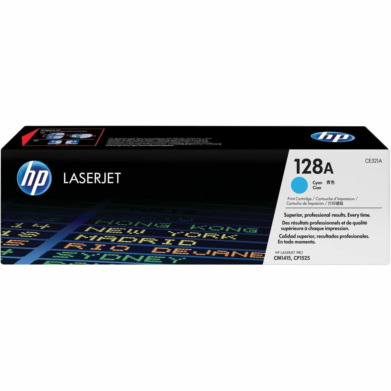 HP 128A Original Standard Yield Laser Toner Cartridge - Single Pack - Cyan - 1 Each