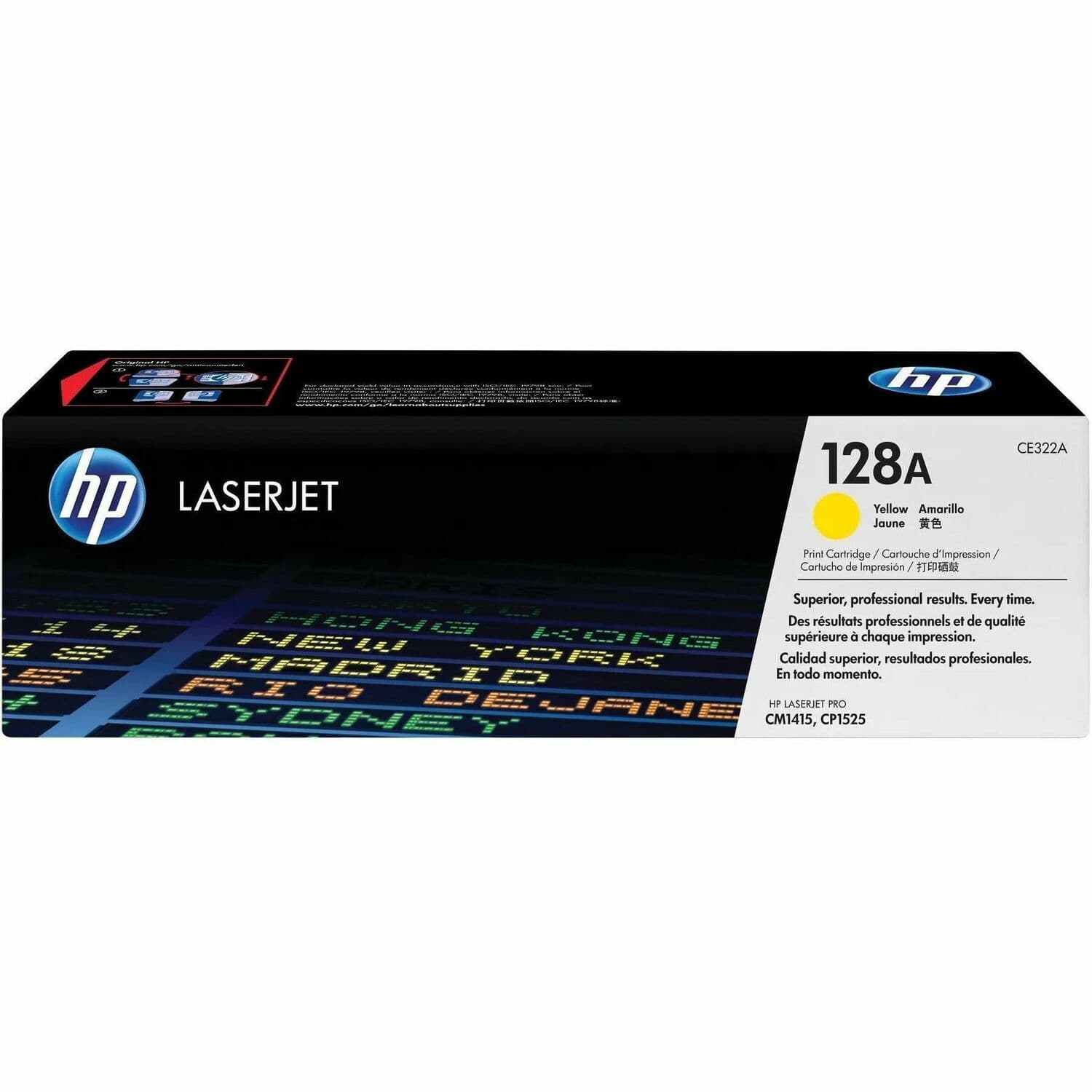 HP 128A Original Standard Yield Laser Toner Cartridge - Single Pack - Yellow - 1 Each
