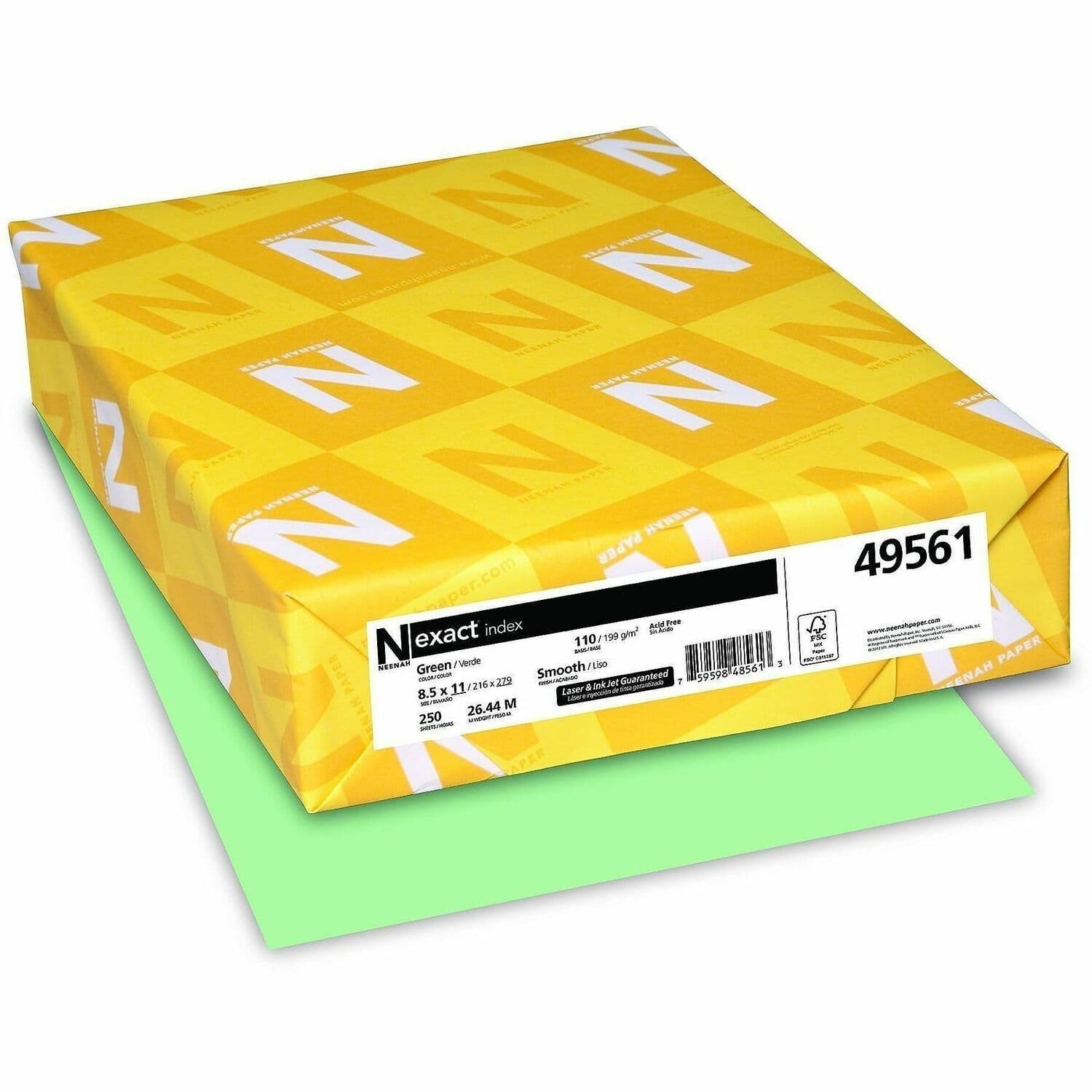 Exact Heavyweight Index Paper - Green - 250 / Pack