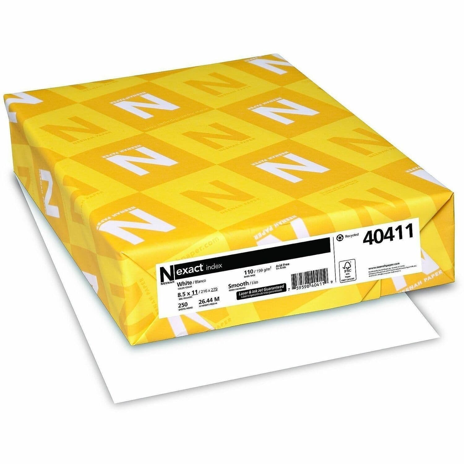 Exact Index Copy Paper Heavyweight - White - 250 / Pack