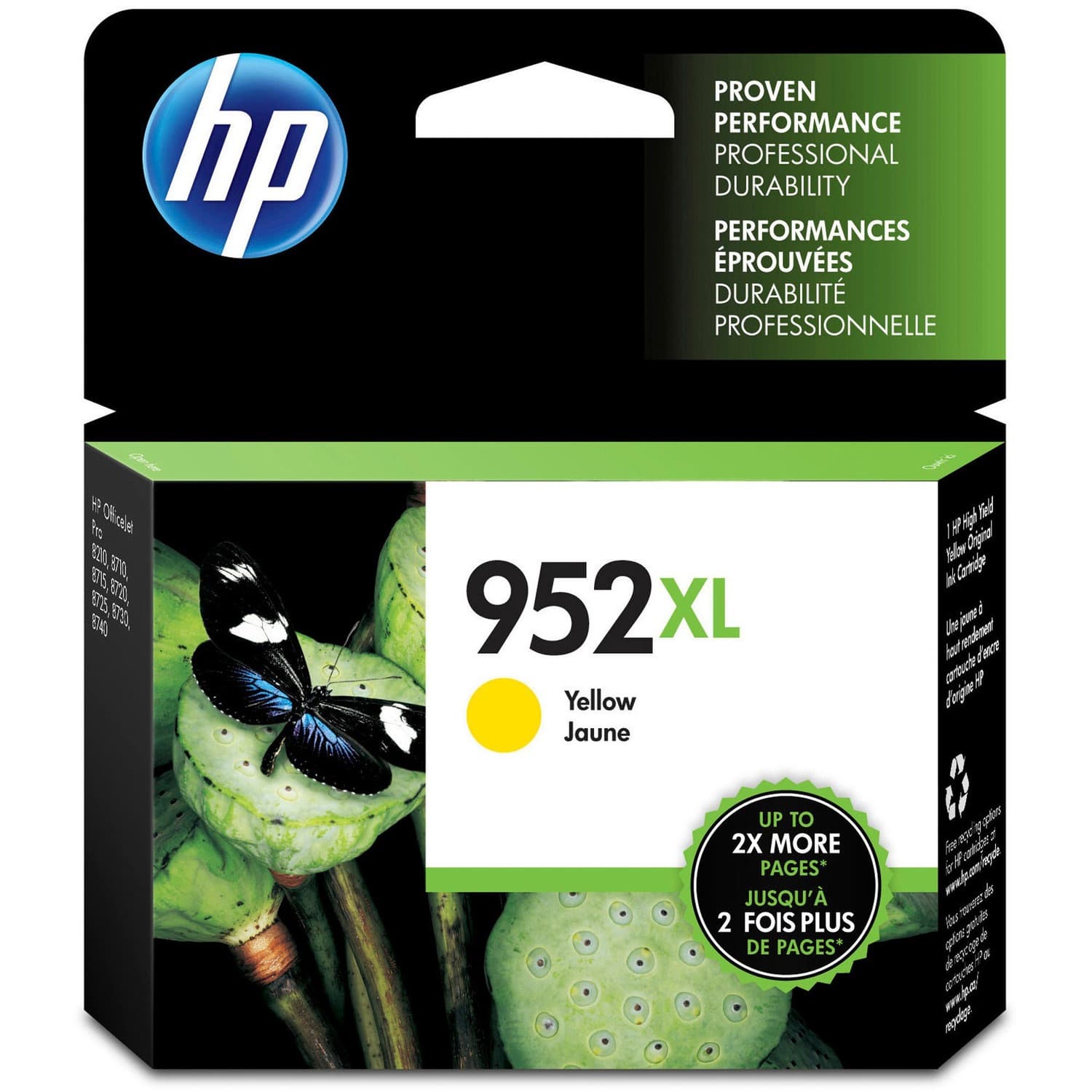 HP 952XL Original High Yield Inkjet Ink Cartridge - Yellow (L0S67AN)