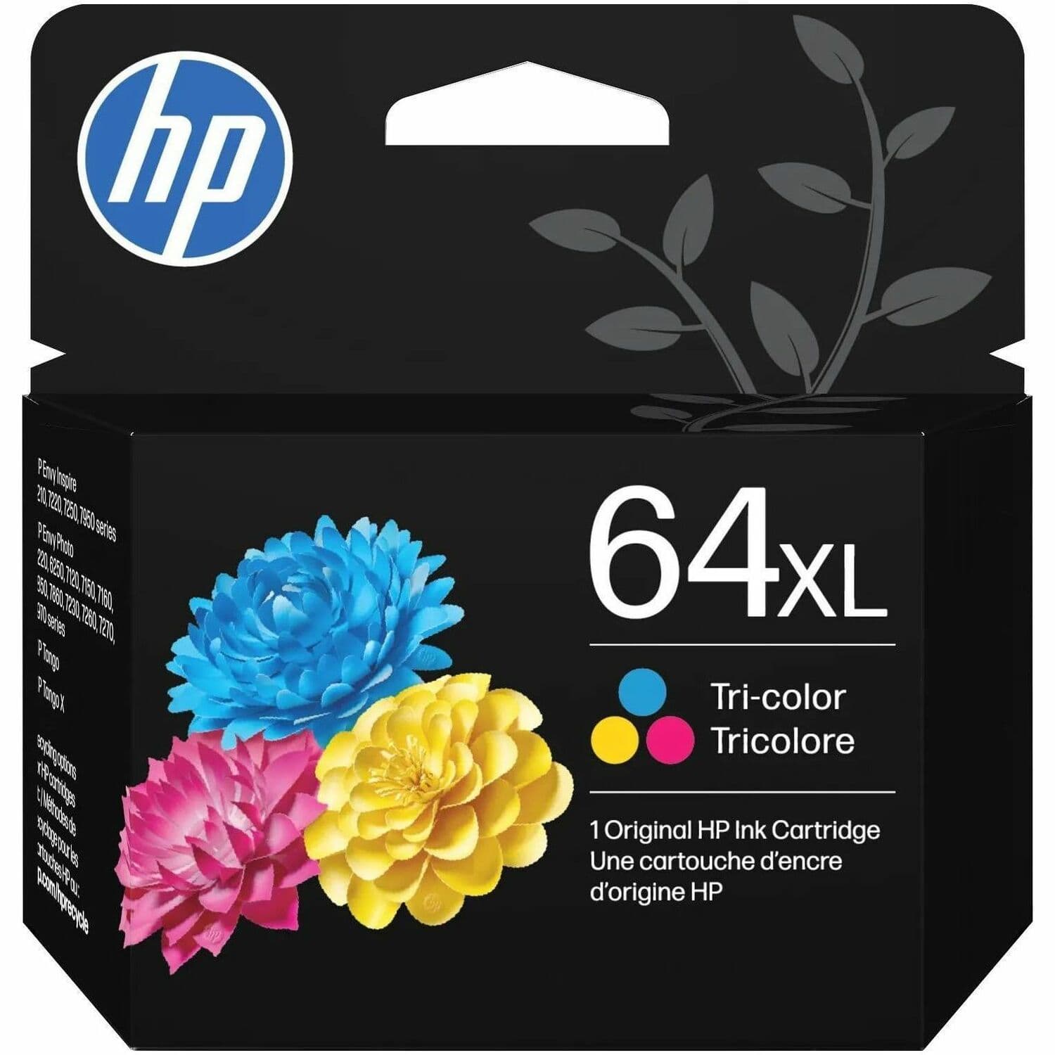 HP 64XL (N9J91AN) Original High Yield Inkjet Ink Cartridge - Tri-color - 1 Each