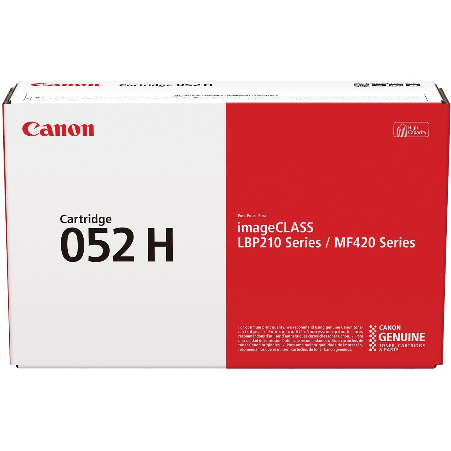 Canon 052H Original High Yield Laser Toner Cartridge - Black (2200C001)