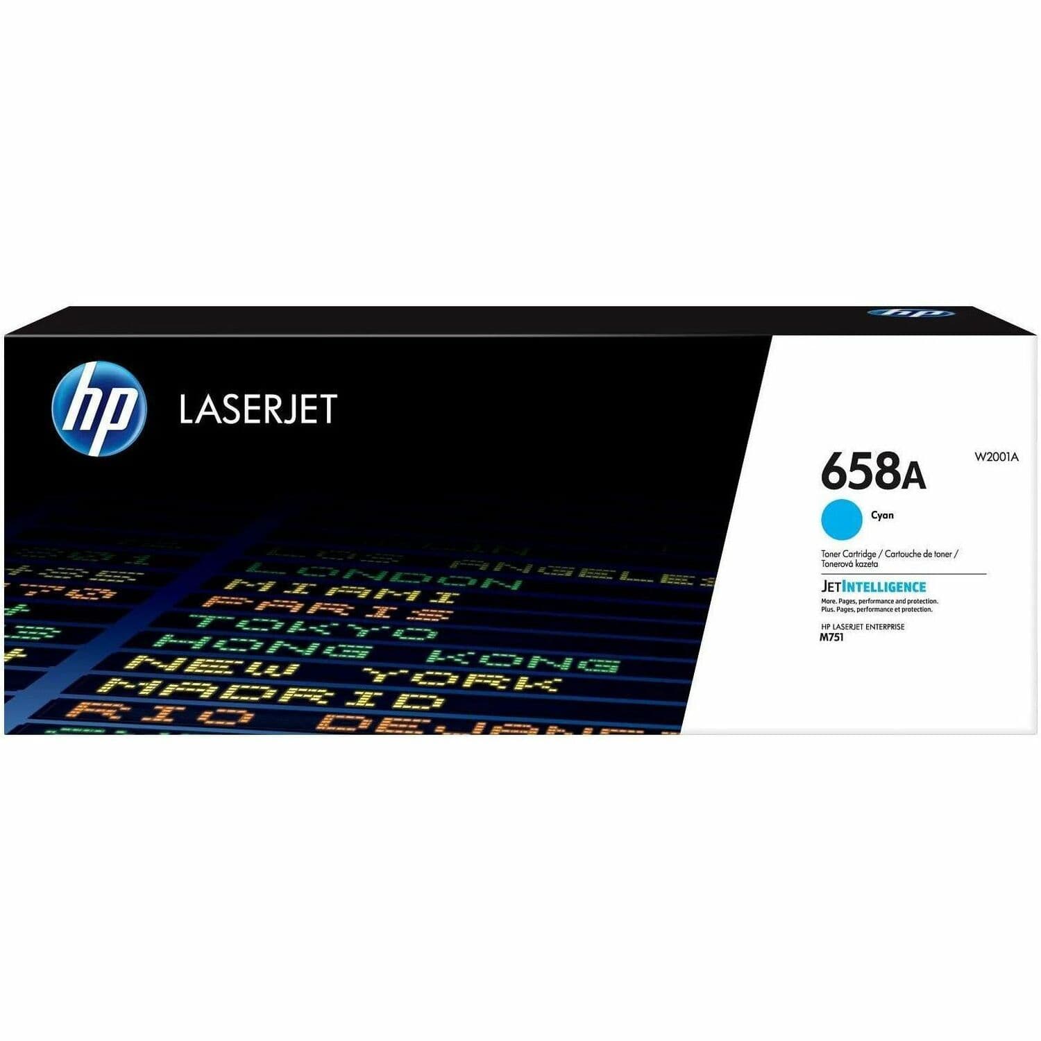 HP 658A Original Standard Yield Laser Toner Cartridge - Cyan - 1 Each