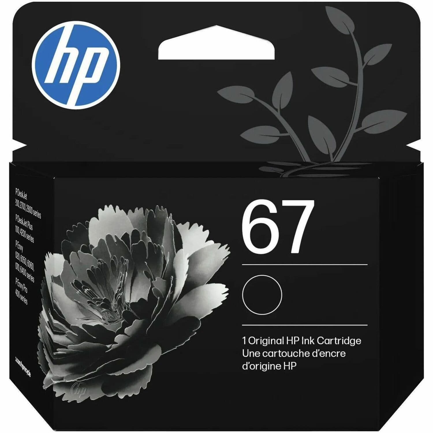 HP 67 Original Standard Yield Inkjet Ink Cartridge - Black - 1 Each