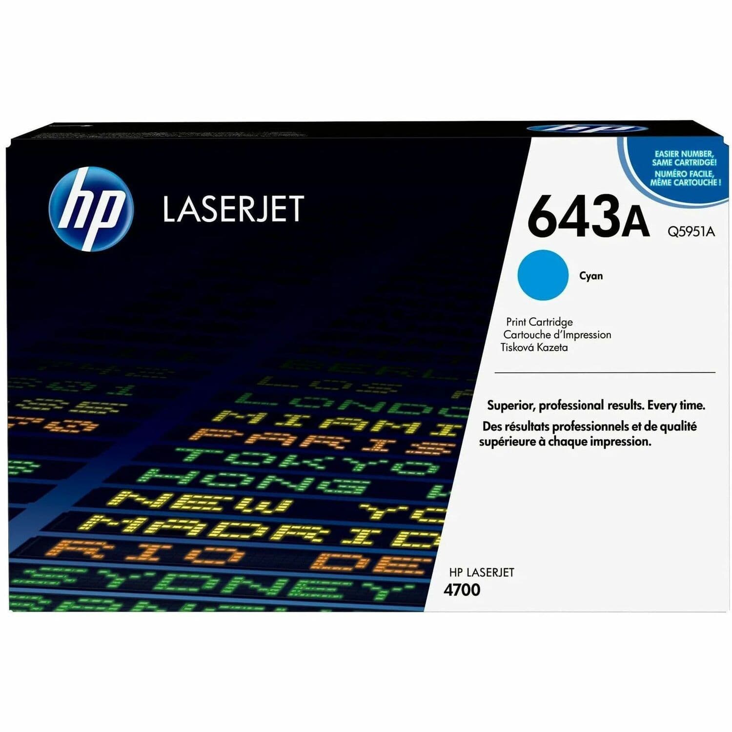 HP 643A Original Standard Yield Laser Toner Cartridge - Cyan (Q5951A)