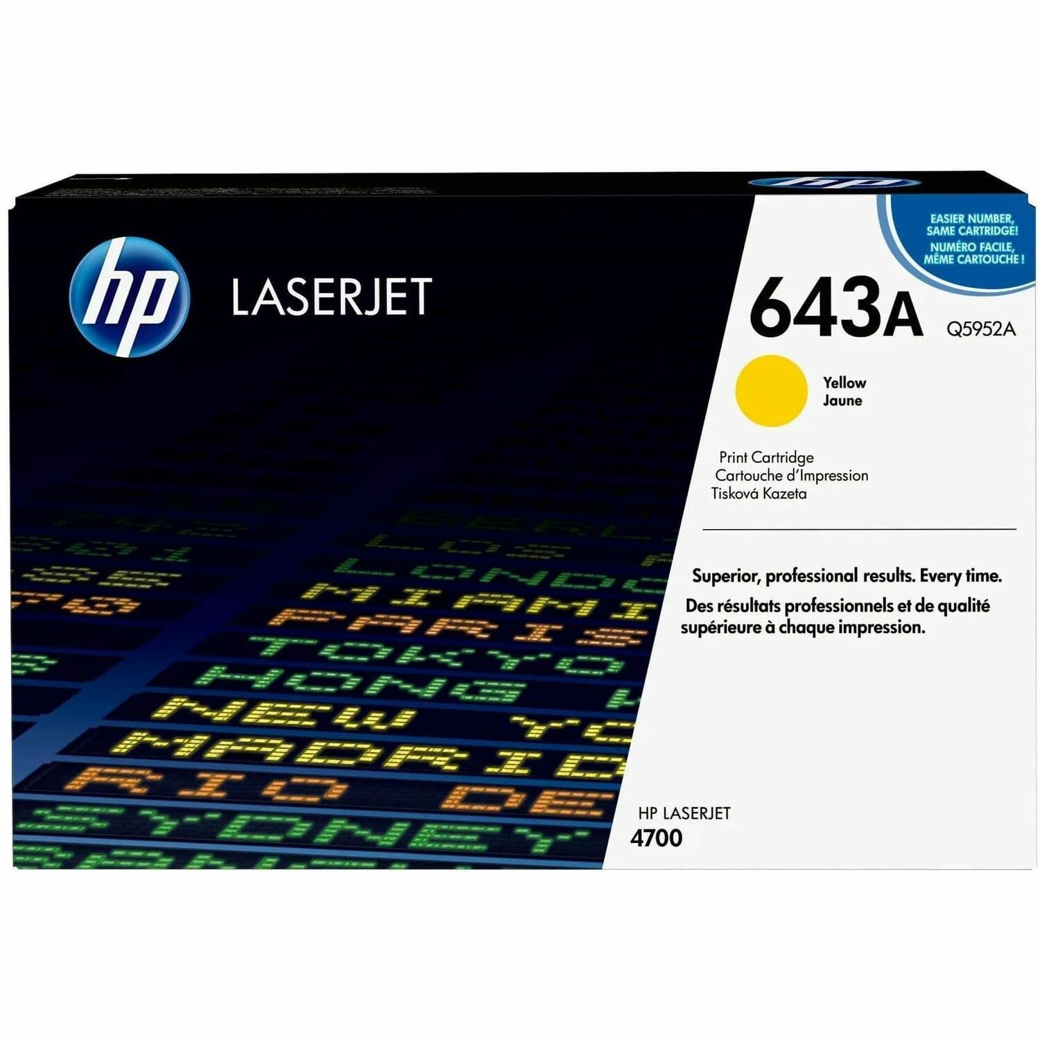 HP 643A Original Laser Toner Cartridge - Single Pack - Yellow - 1 Each