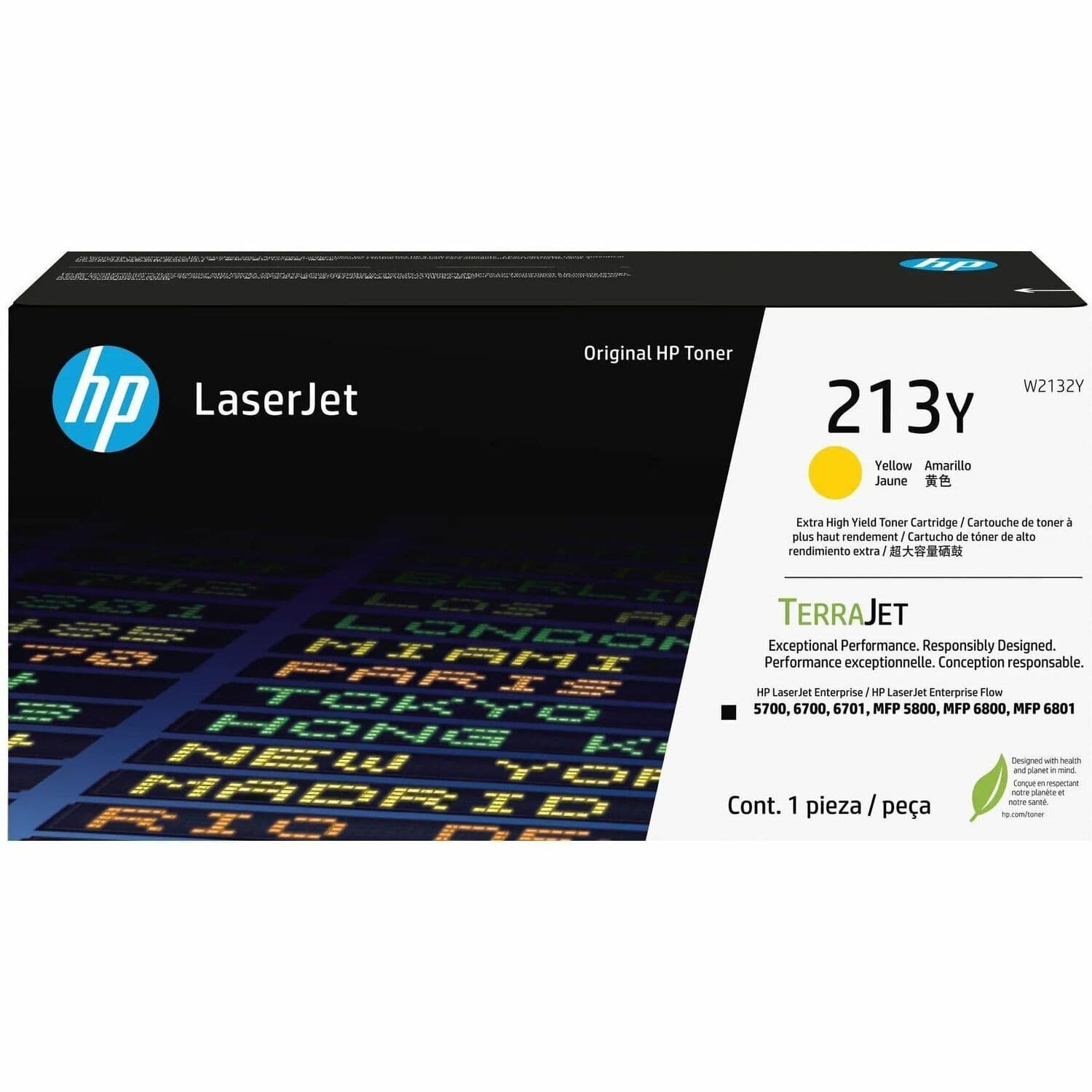 HP 213Y Original Laser Toner Cartridge - Yellow - 1 Each