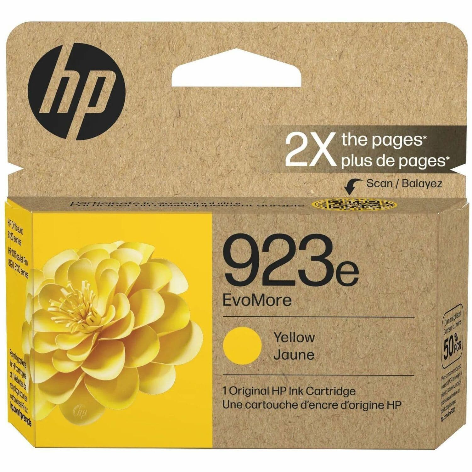 HP EvoMore 923e Original High Yield Inkjet Ink Cartridge - Yellow (4K0T6LN)