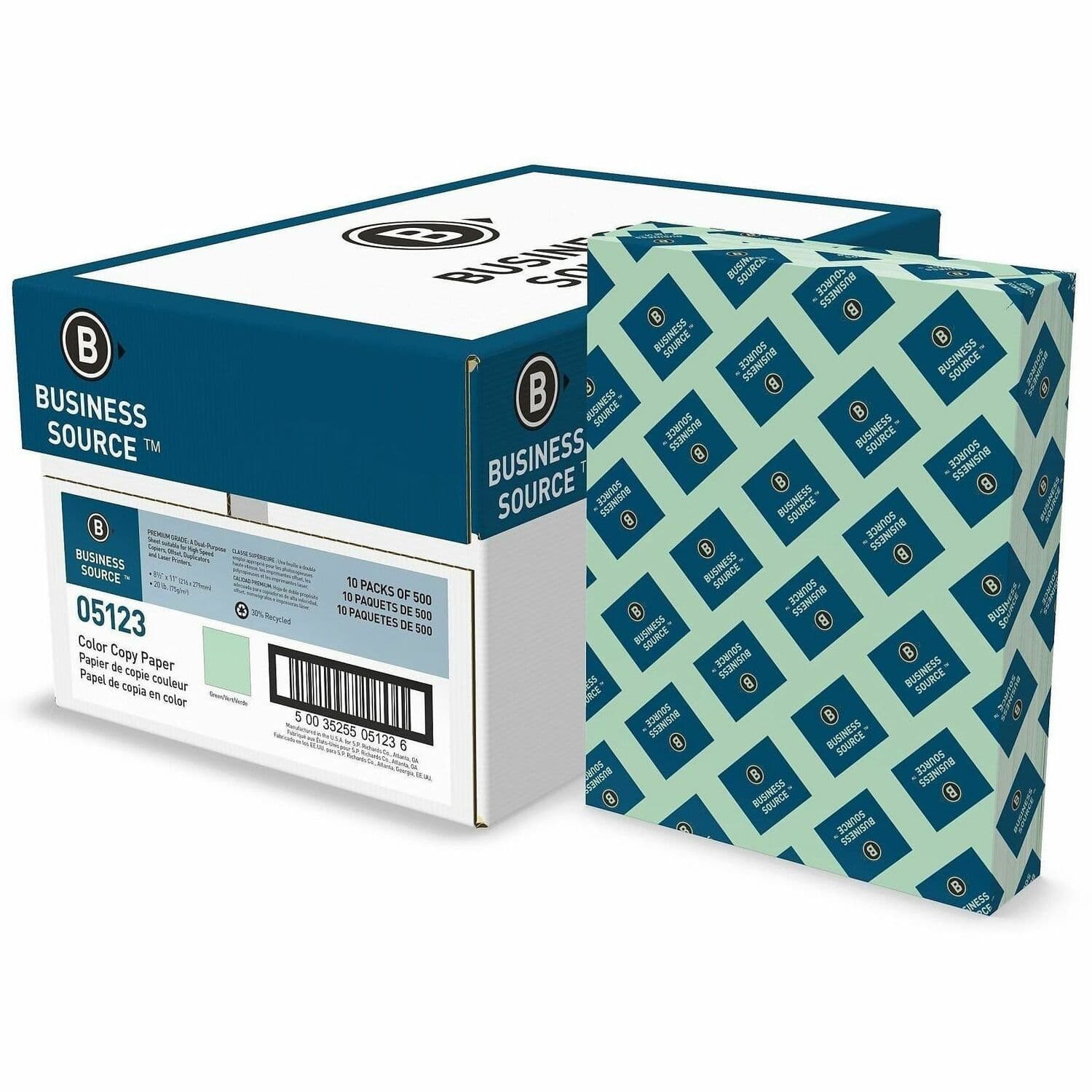 Business Source Multipurpose Color Paper - 10 / Carton