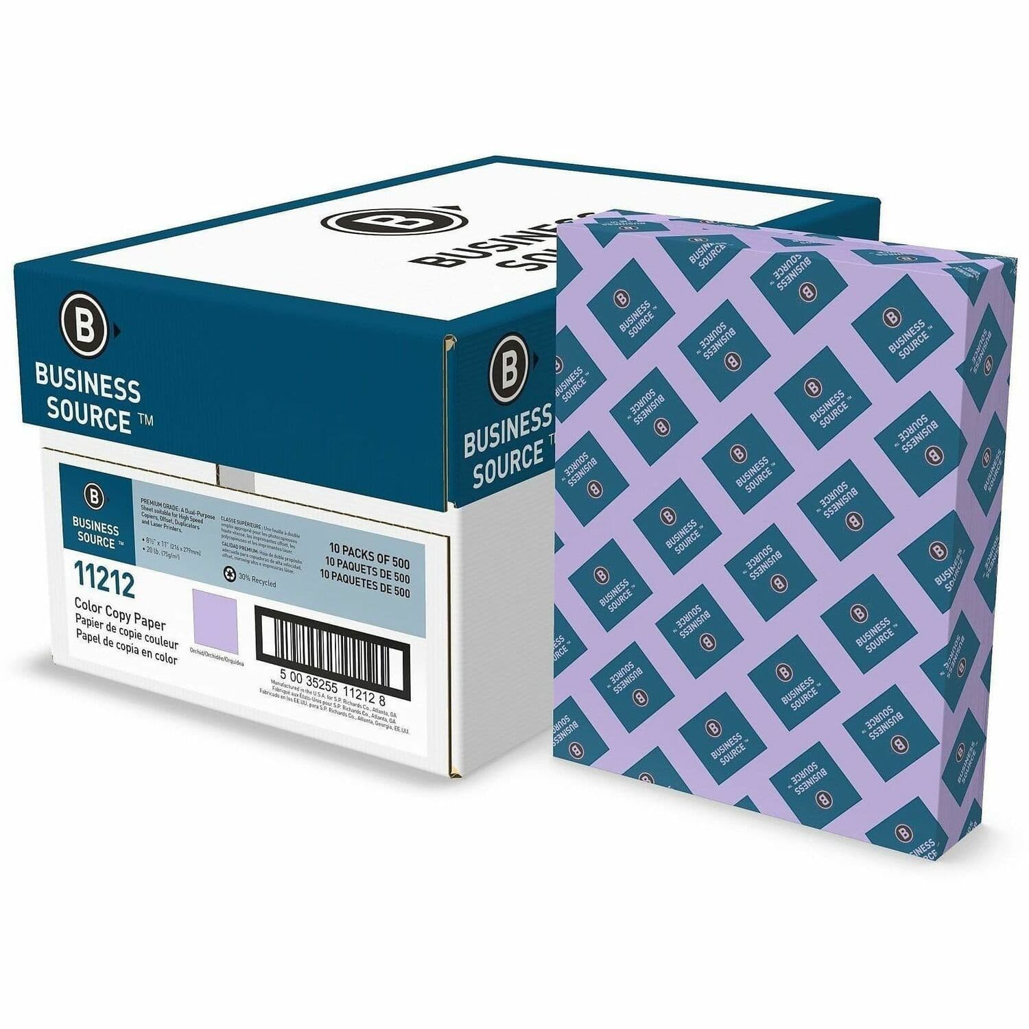 Business Source Multipurpose Color Paper - 10 / Carton