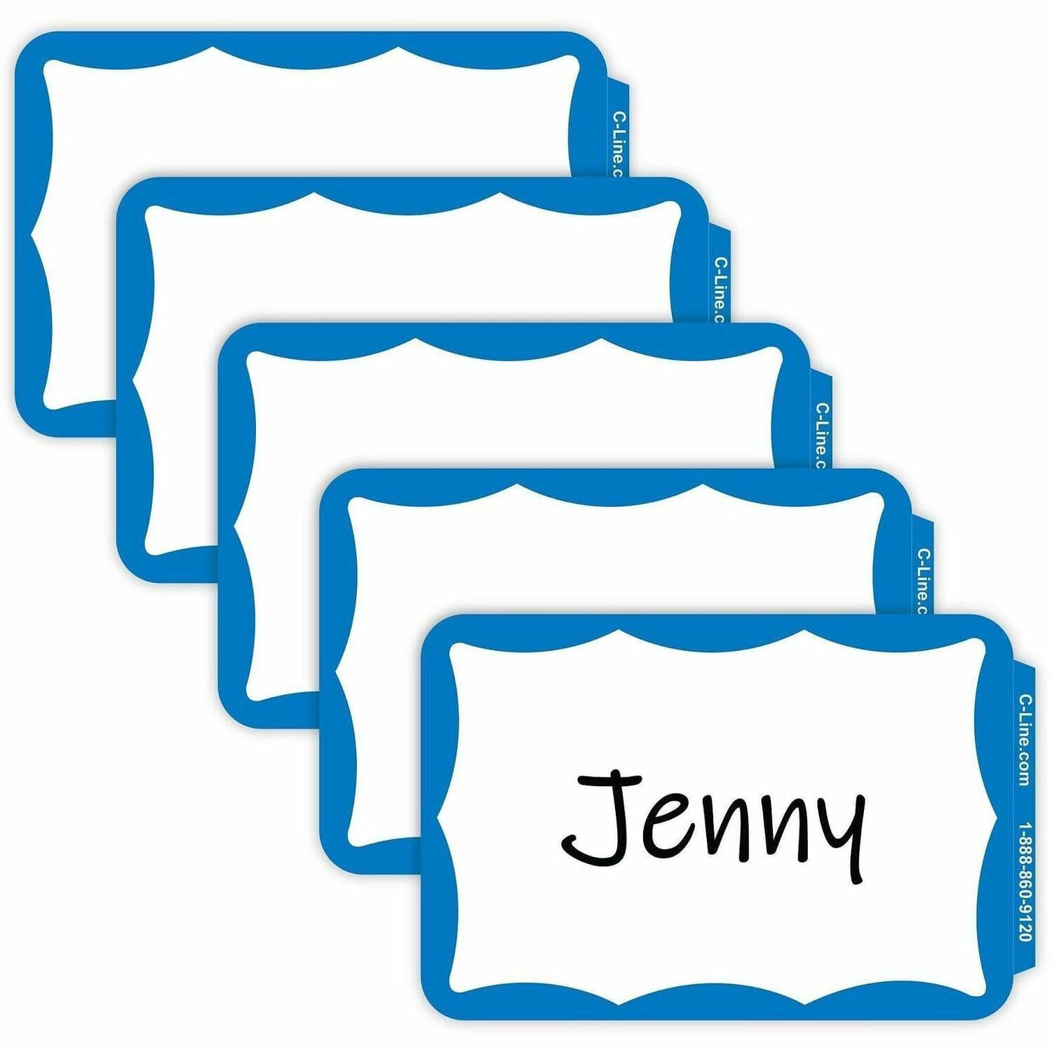 C-Line Self-adhesive Color Border Name Badges - 100 / Box