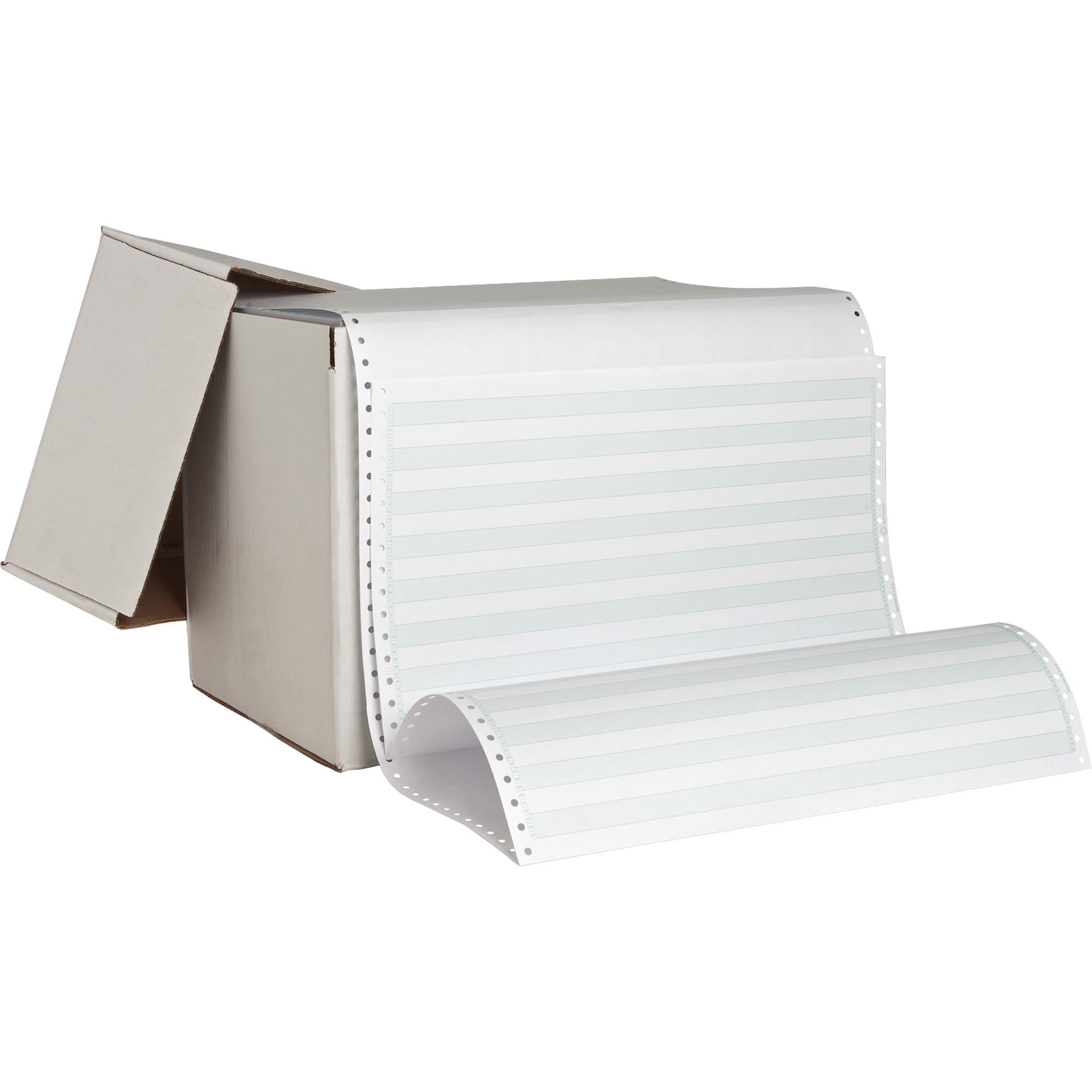 Sparco Continous-form 1/2" Green Bar Computer Paper - 2600 / Carton