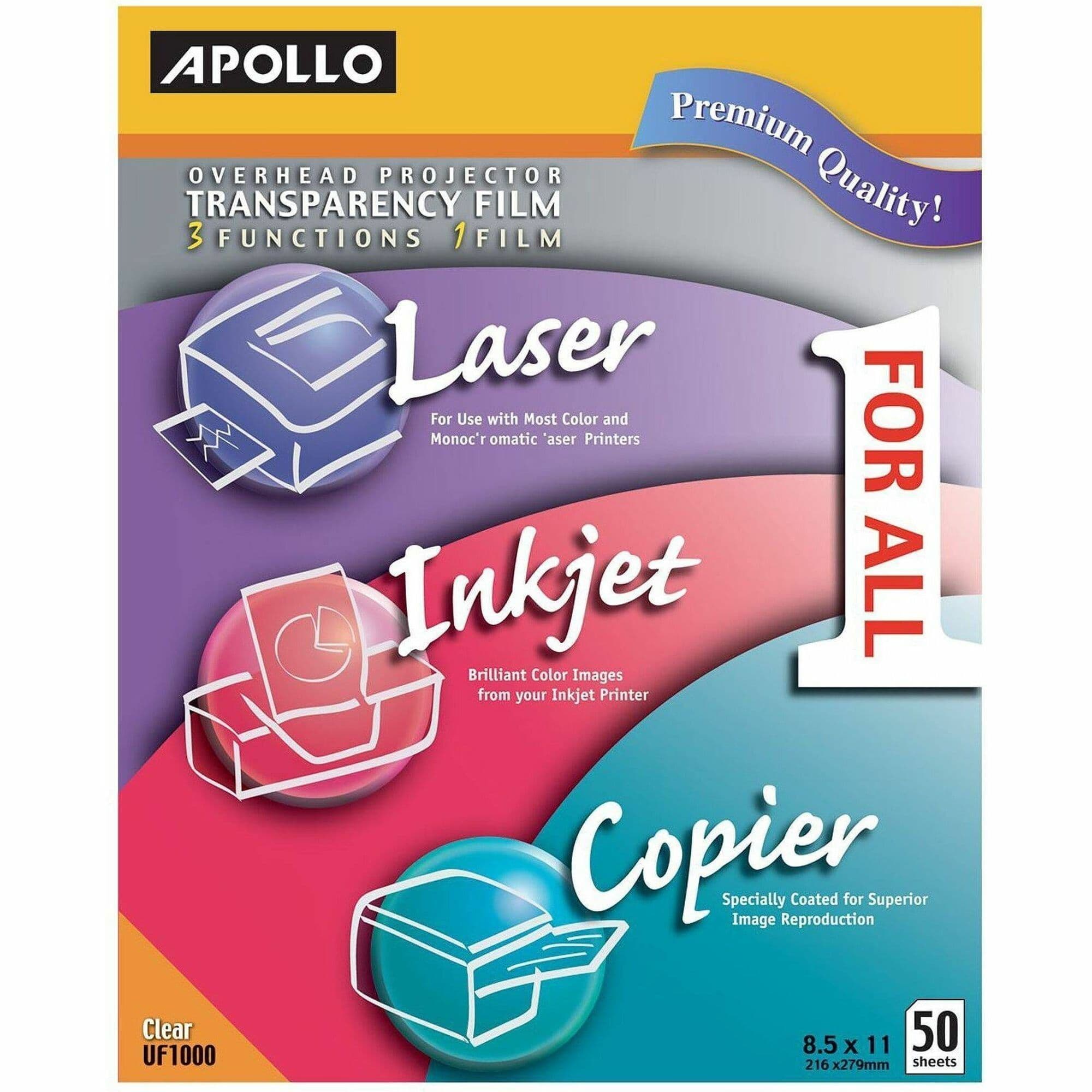 Apollo Color Laser Printer Transparency Film
