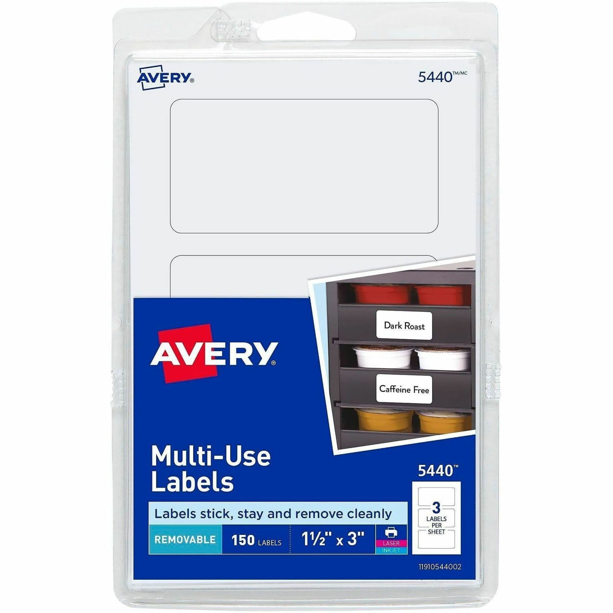 Avery® Removable Labels - 150 / Pack