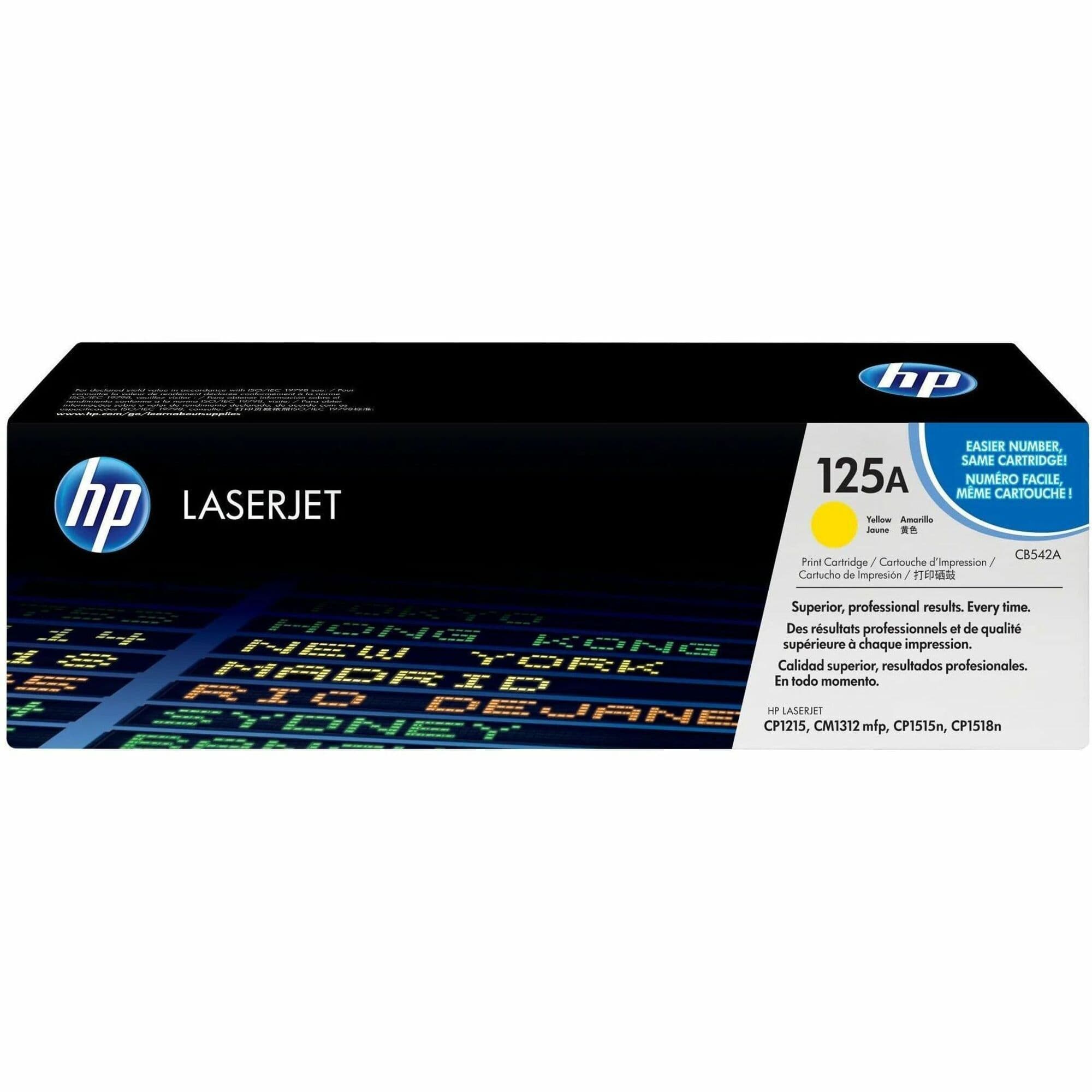 HP 125A Original Standard Yield Laser Toner Cartridge - Single Pack - Yellow - 1 Each