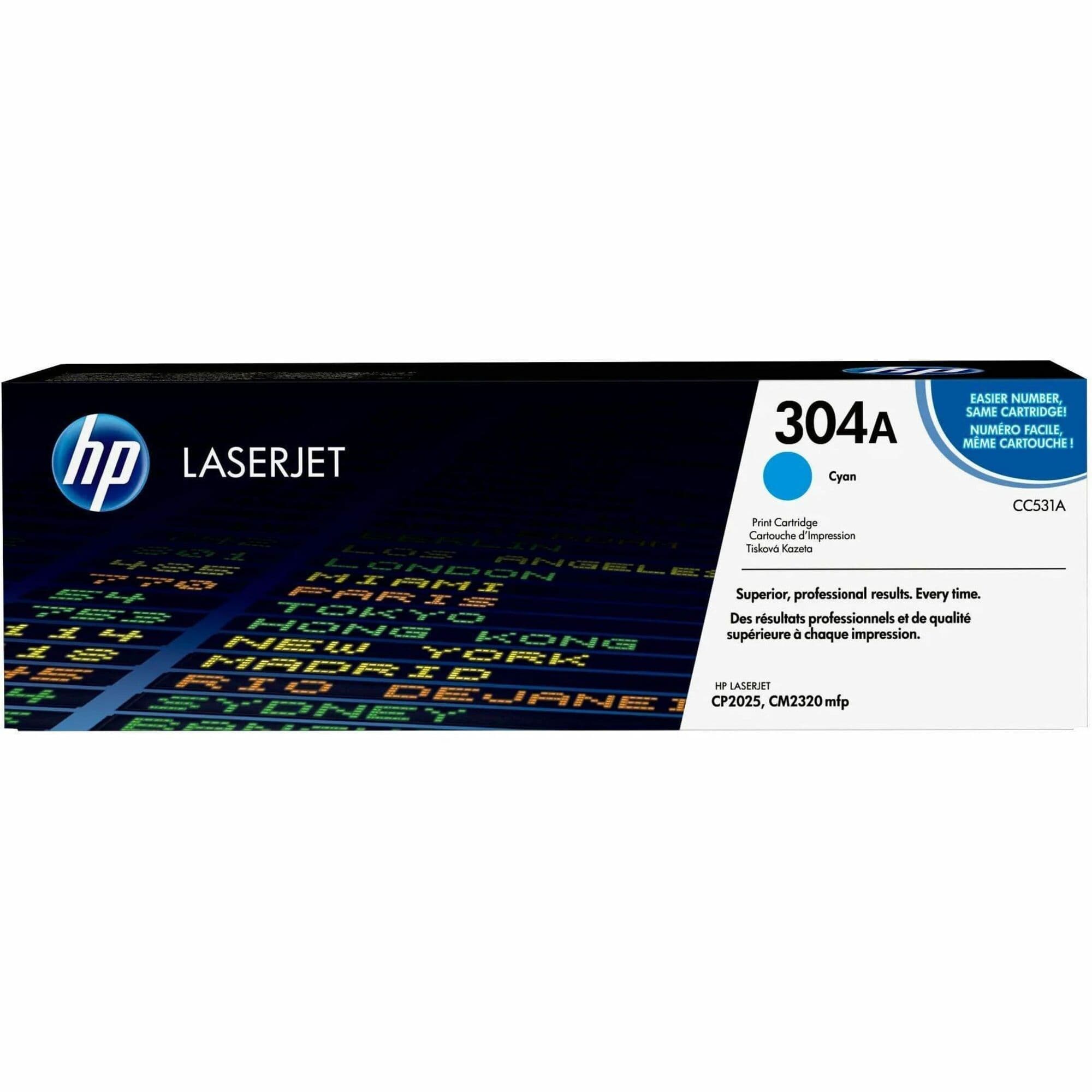 HP 304A Original Standard Yield Laser Toner Cartridge - Single Pack - Cyan - 1 Each