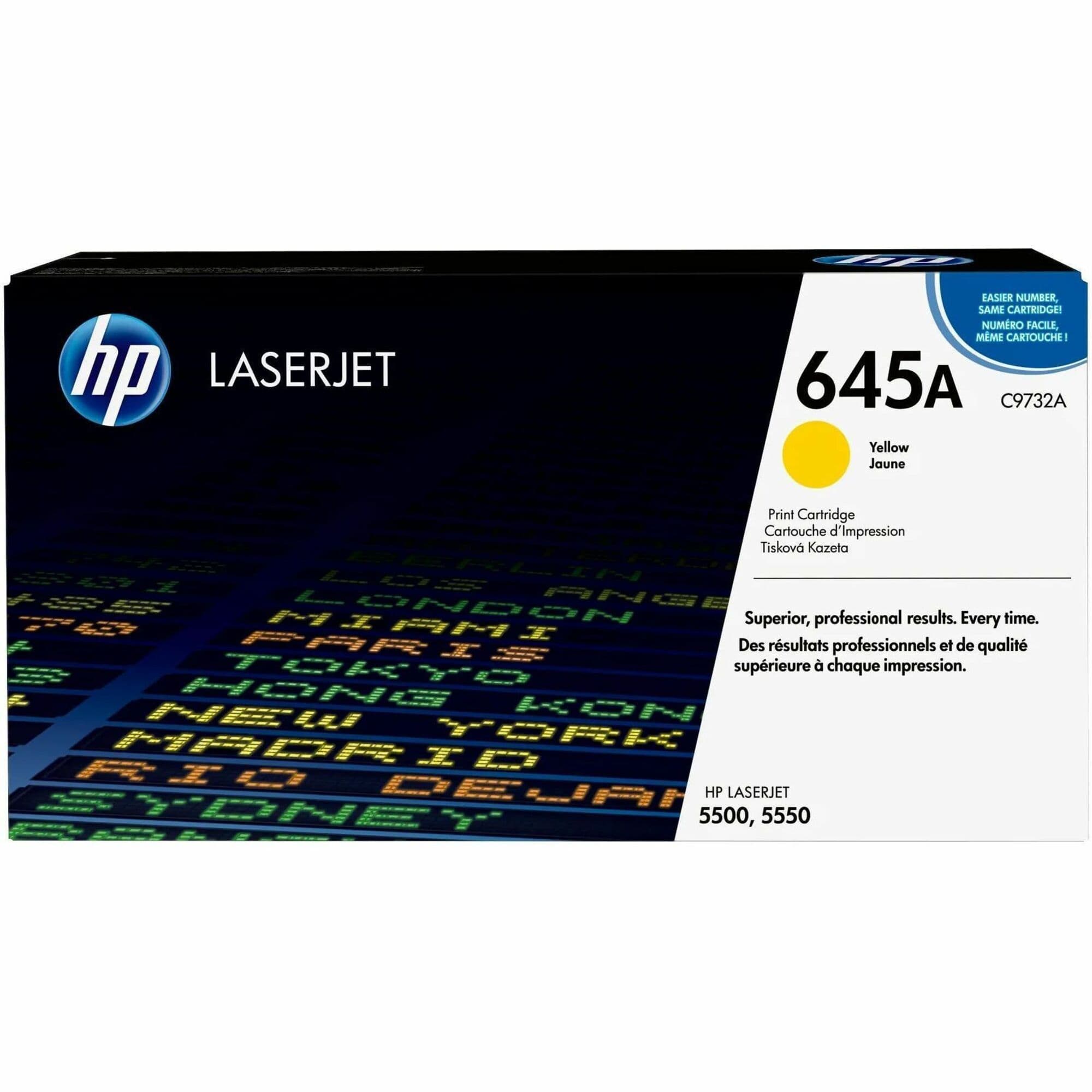 HP 645A Original Laser Toner Cartridge - Single Pack - Yellow - 1 Each