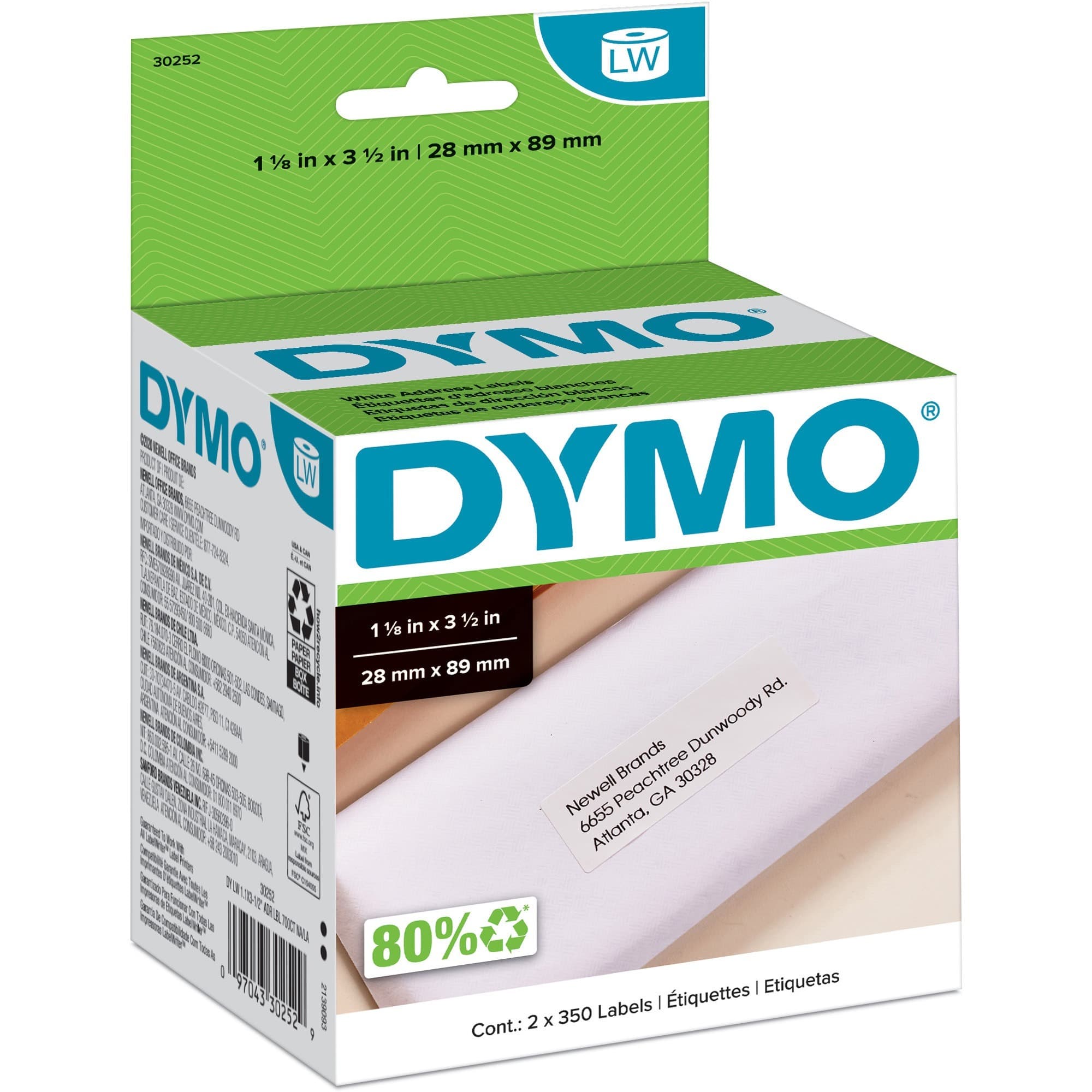 Dymo LabelWriter Address Labels - 2 / Box