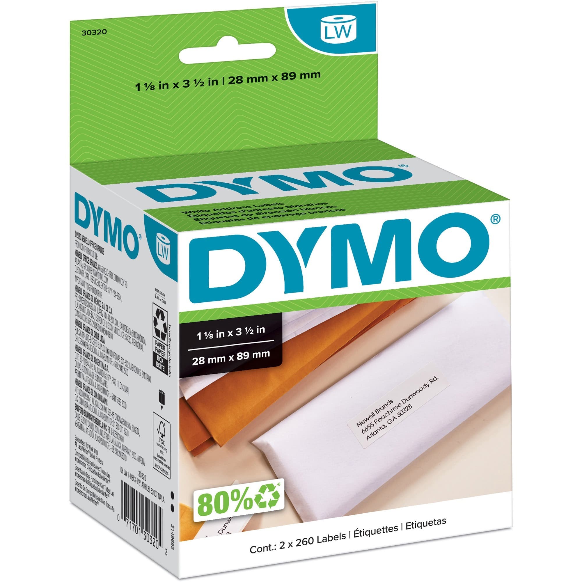 Dymo High-Capacity Address Labels - 520 / Box