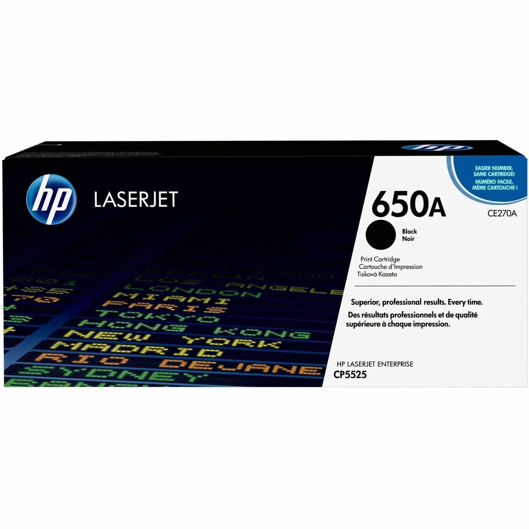 HP 650A Original Laser Toner Cartridge - Single Pack - Black - 1 Each