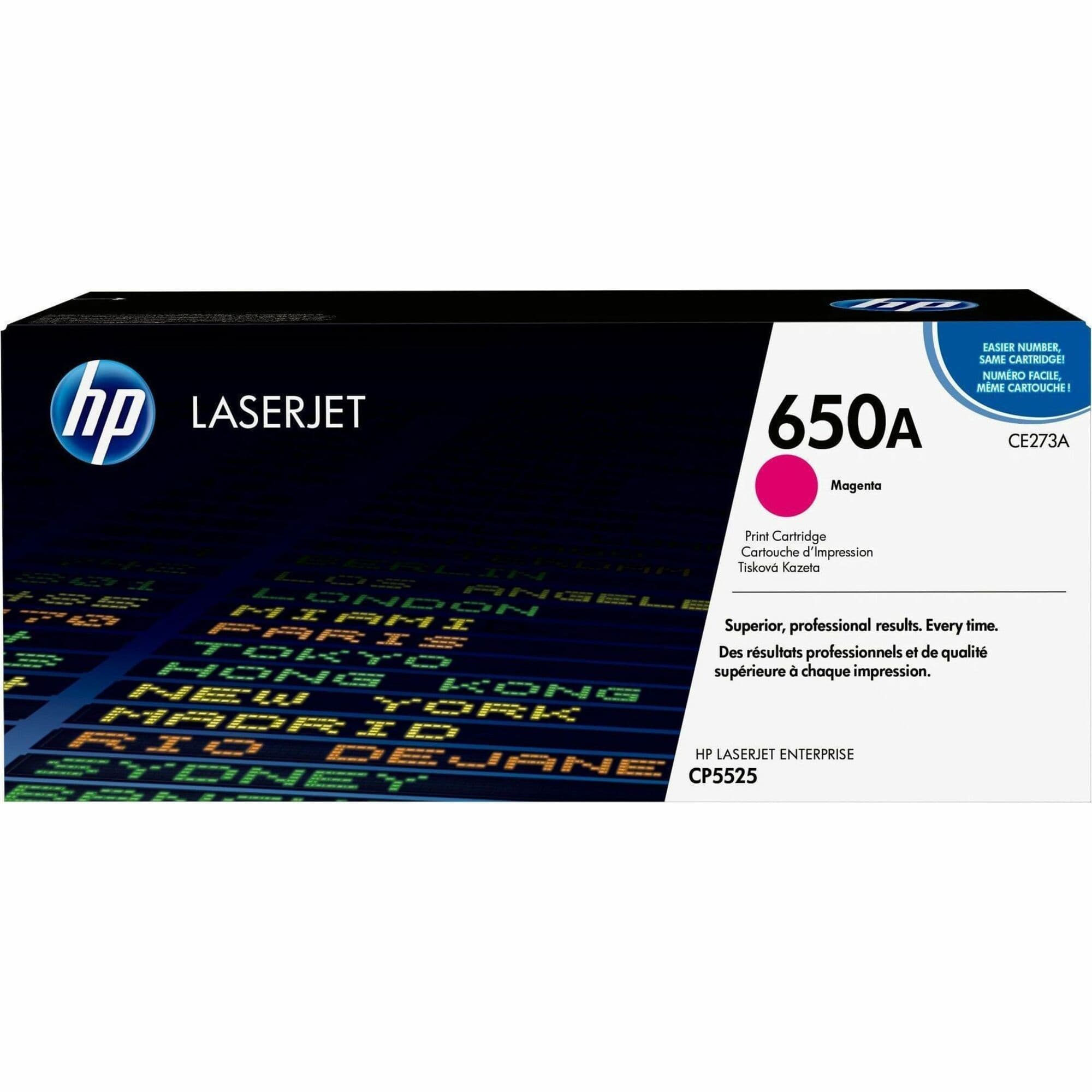 HP 650A Original Laser Toner Cartridge - Single Pack - Magenta - 1 Each