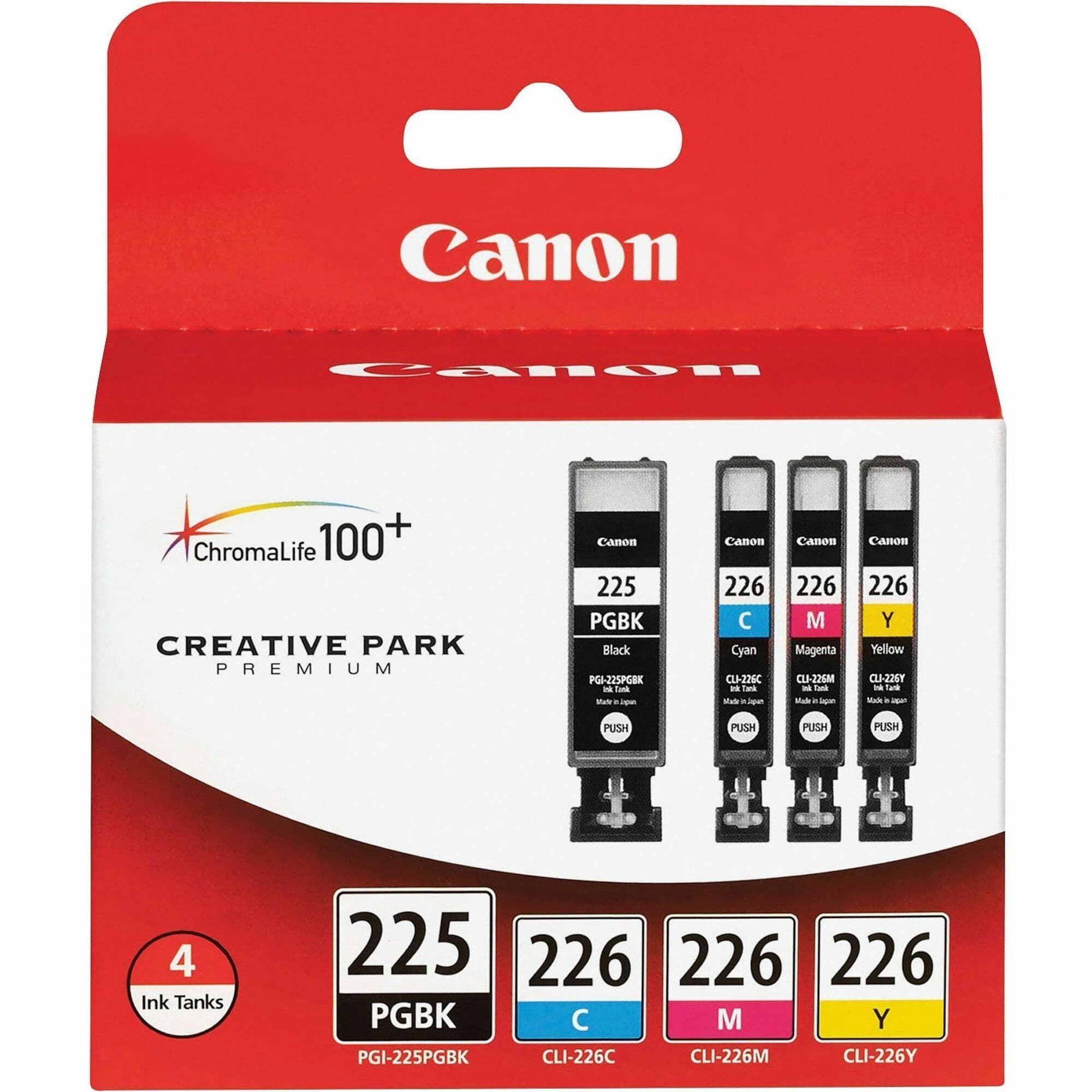 Canon PGI225CLI226 Original Inkjet Ink Cartridge - Black, Magenta, Yellow, Cyan - 1 Pack