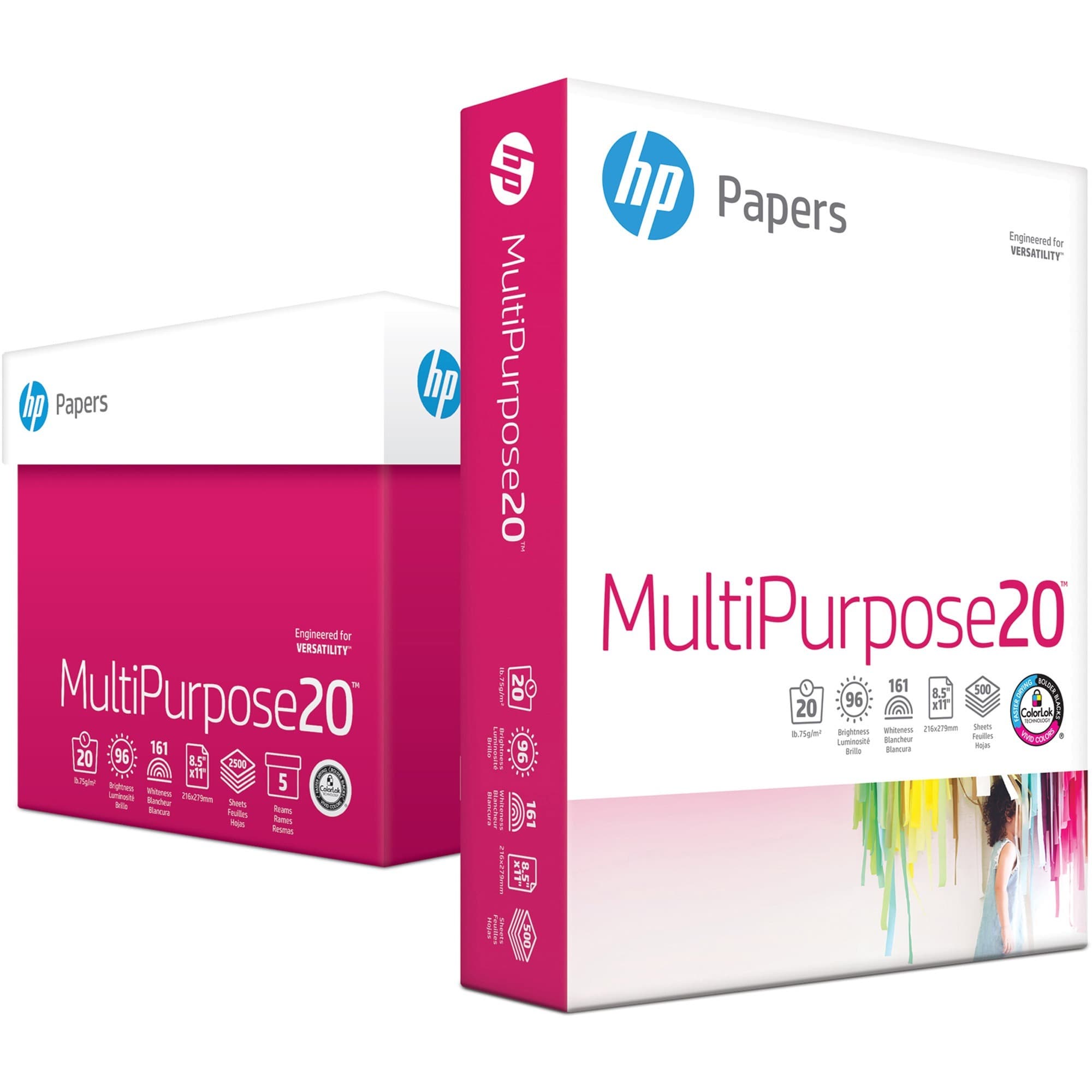 HP Papers Multipurpose20 Copy Paper - White - 5 / Carton