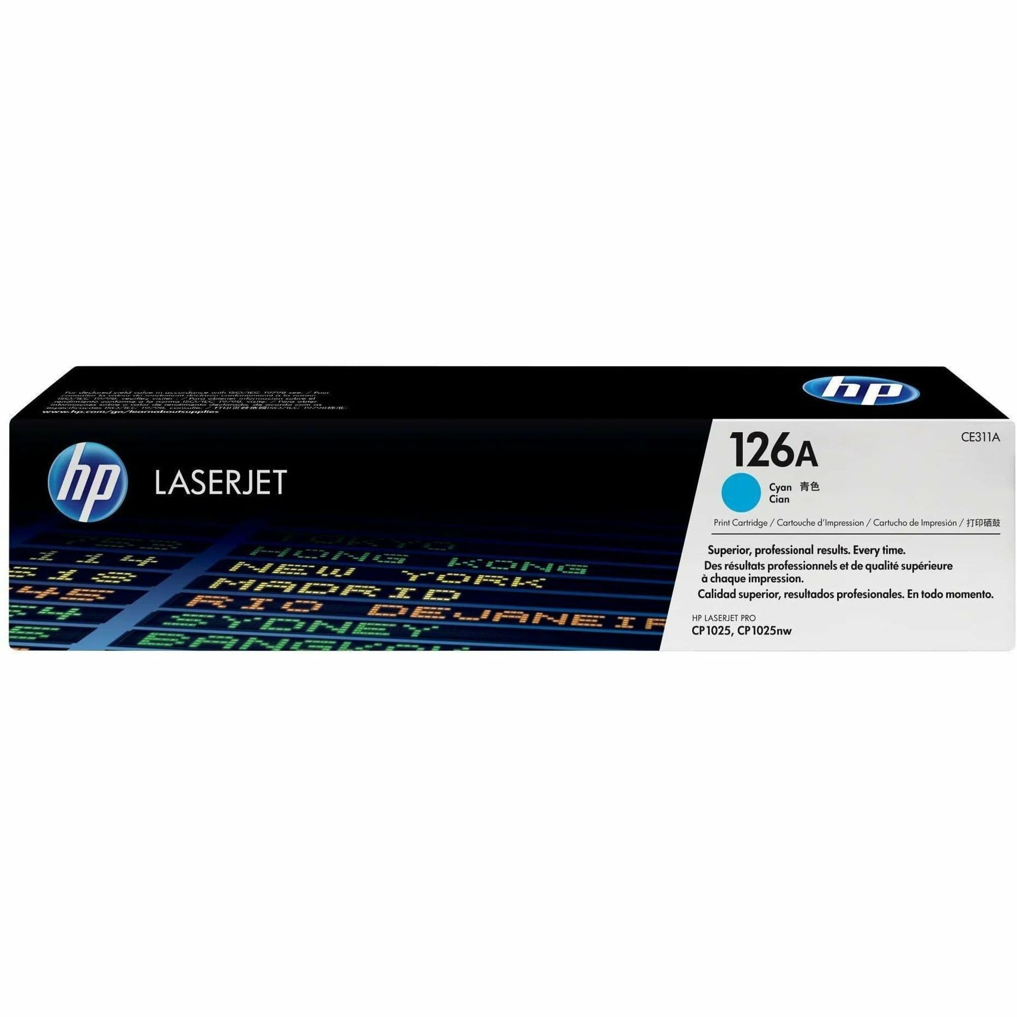 HP 126A Original Standard Yield Laser Toner Cartridge - Single Pack - Cyan - 1 Each