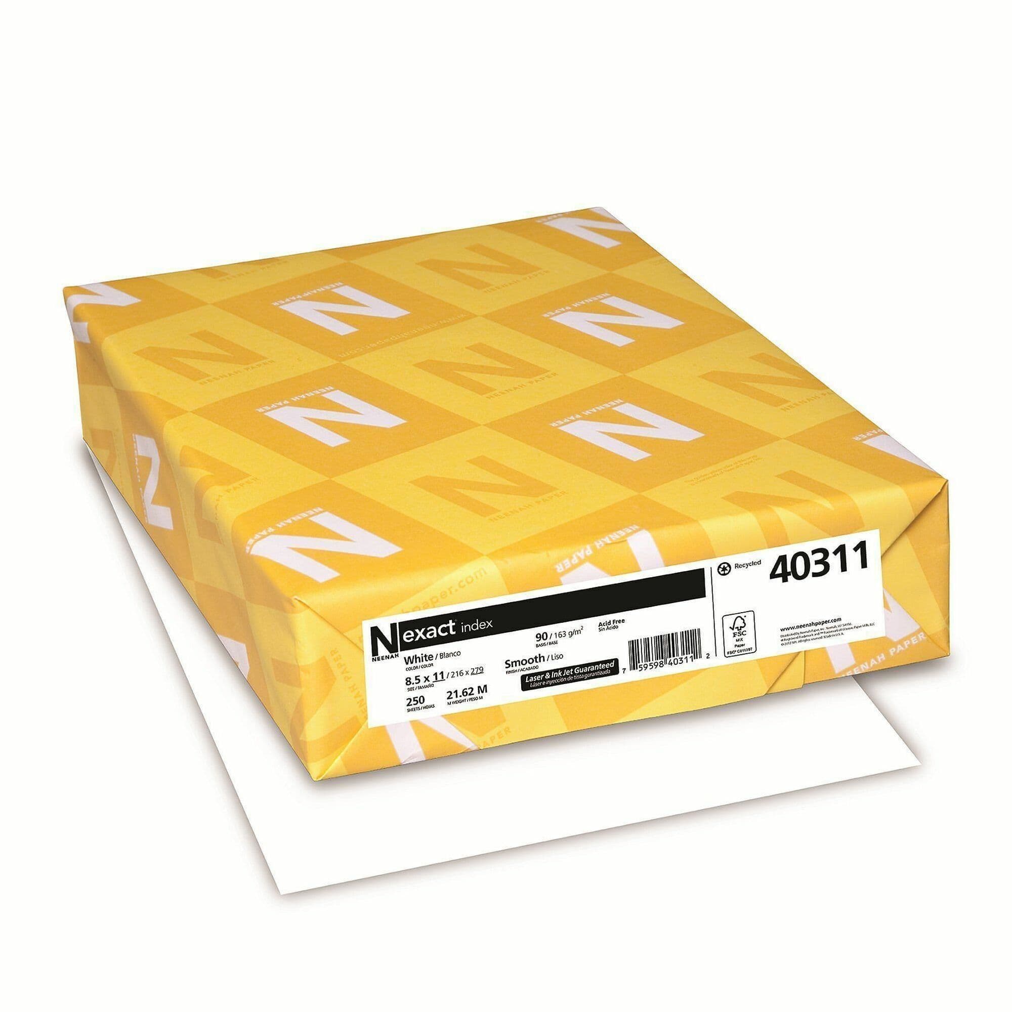Exact Index Copy Paper - White - 250 / Pack