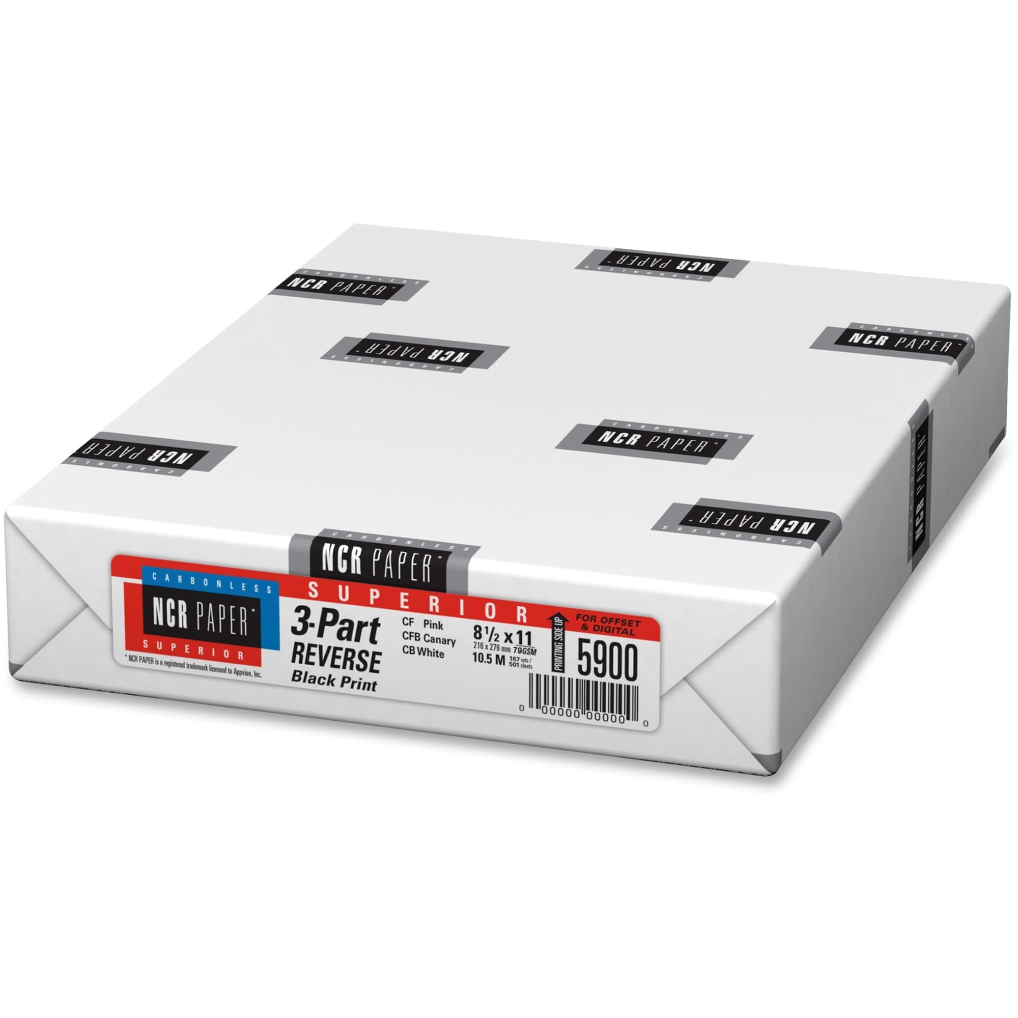 NCR Paper Superior 3-part Reverse Carbonless Paper - Multi - 500 / Pack