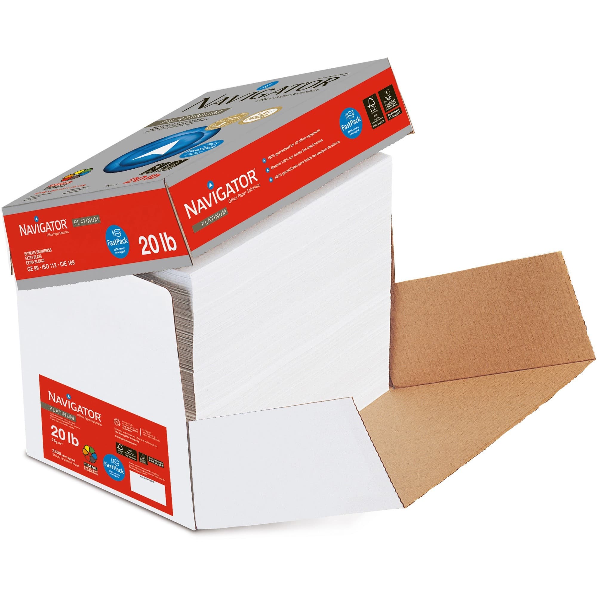 Navigator Platinum Superior Productivity Multipurpose Paper - Silky Touch - White - 250 / Carton
