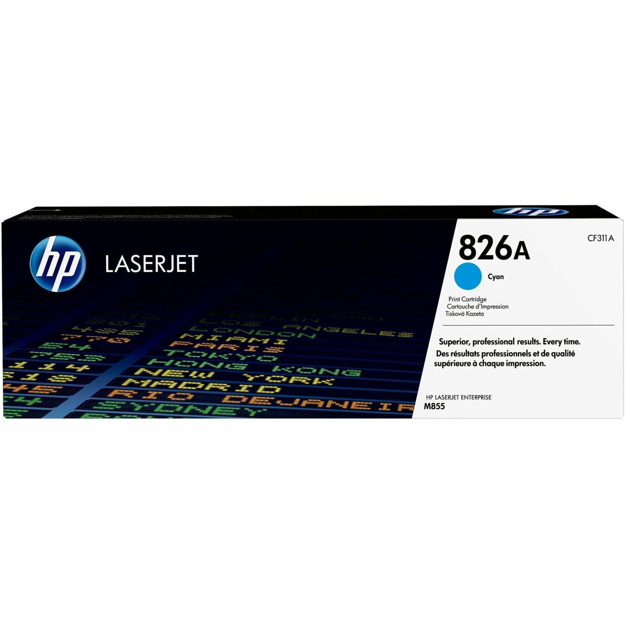 HP 826A Original Standard Yield Laser Toner Cartridge - Single Pack - Cyan - 1 Each