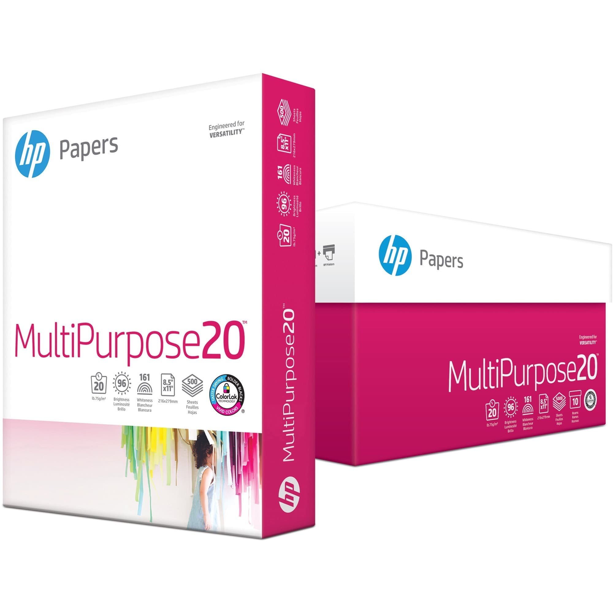 HP Papers Multipurpose20 Copy Paper - White - 10 / Carton