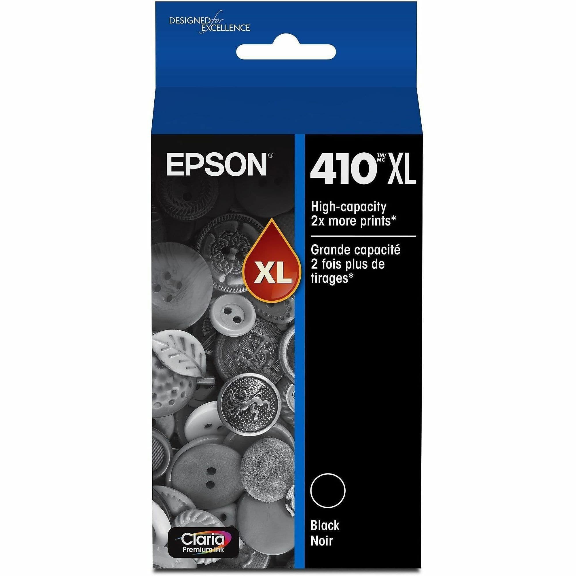 Epson Claria Premium 410XL Original High Yield Inkjet Ink Cartridge - Black - 1 Each