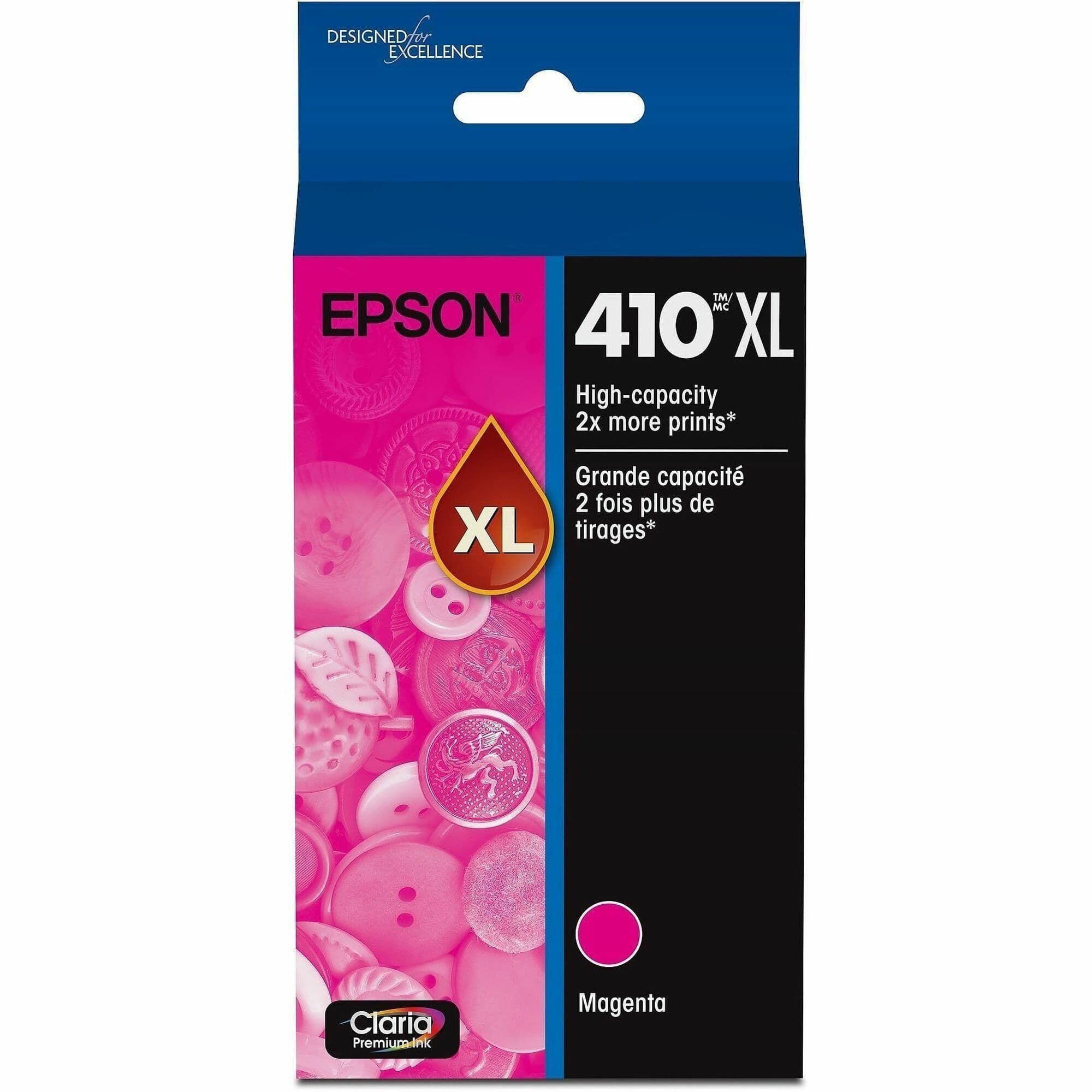 Epson Claria Premium 410XL Original High Yield Inkjet Ink Cartridge - Magenta - 1 Each