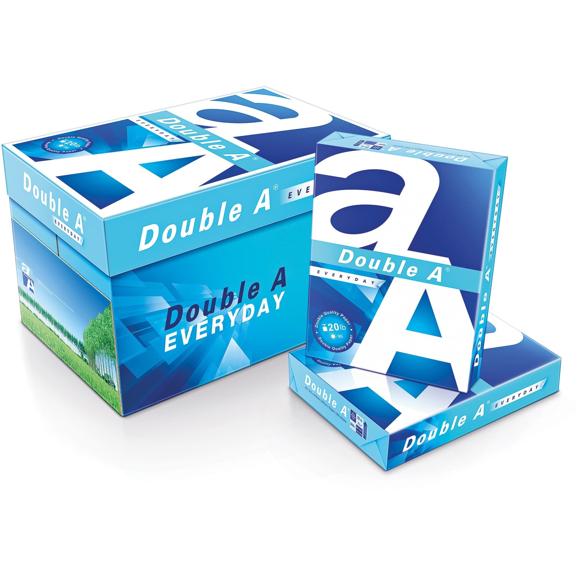 Double A Everyday Multipurpose Copy Paper - White - 10 / Carton