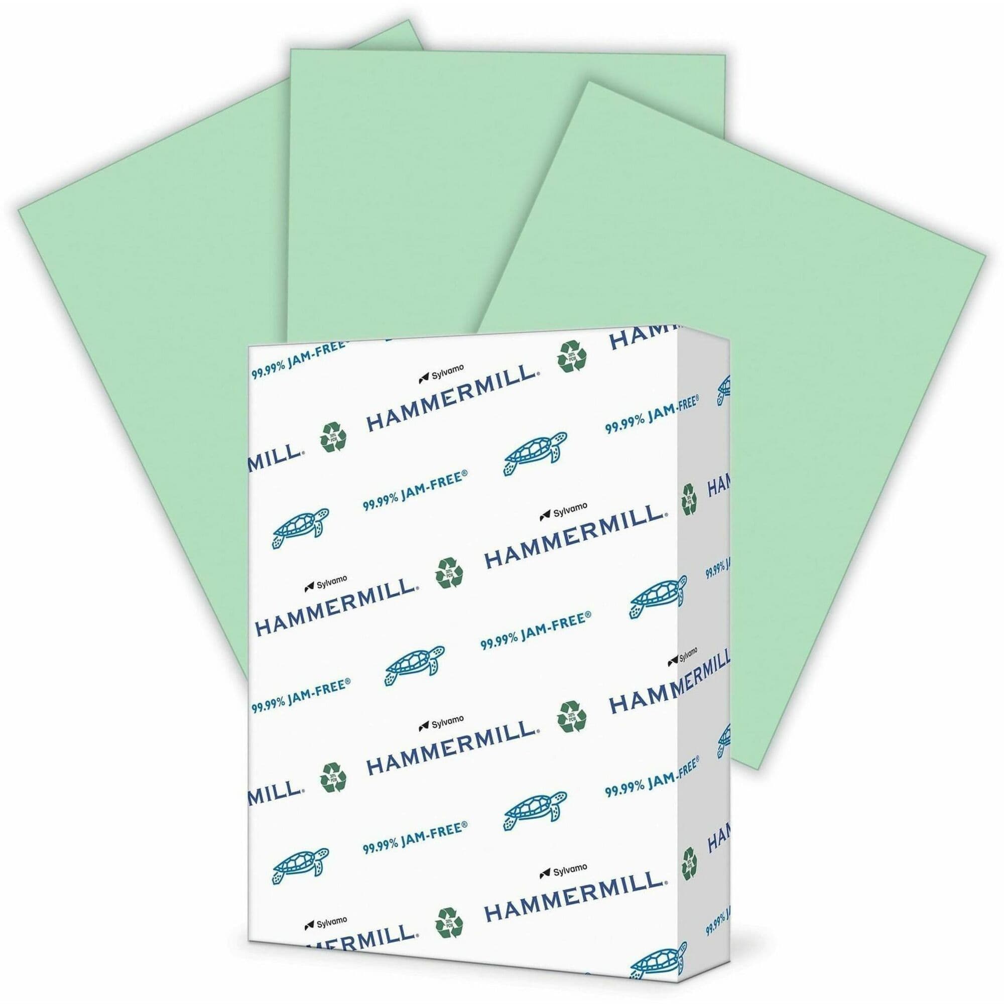Hammermill Colors Recycled Copy Paper - Green - 10 / Carton