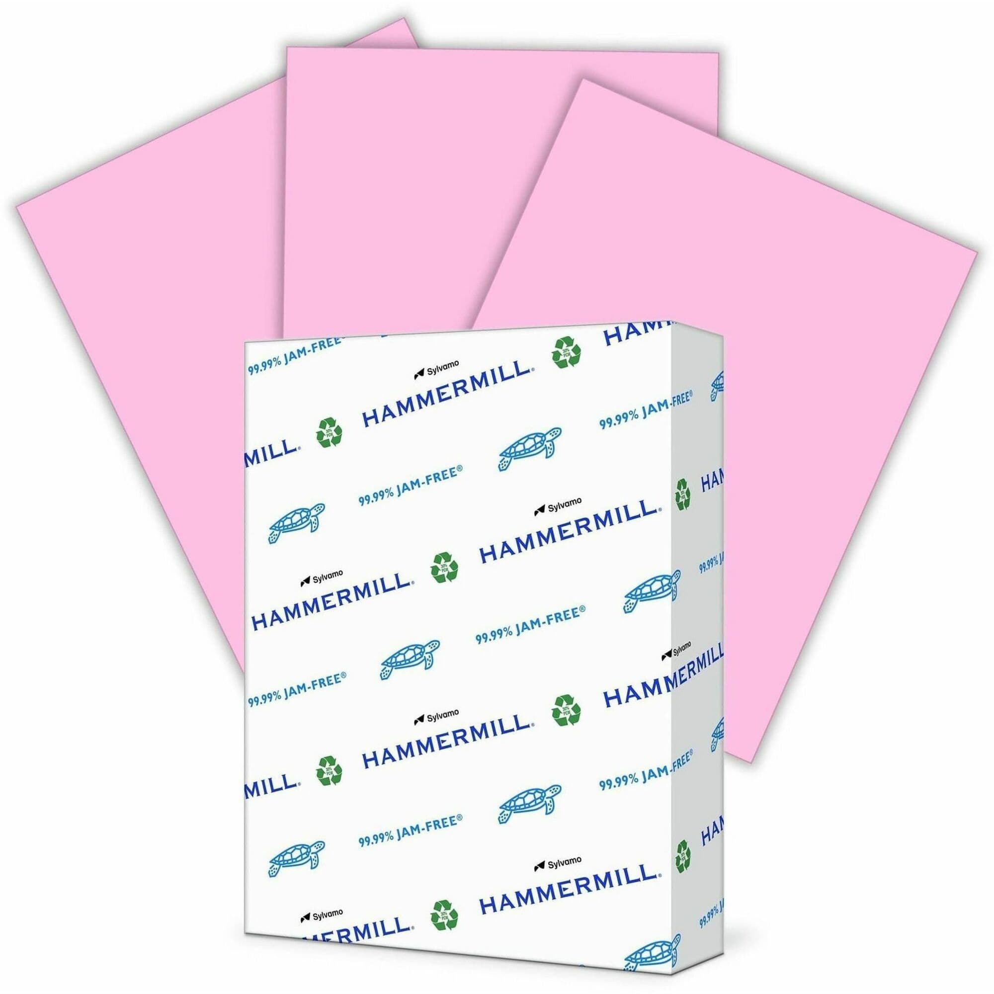 Hammermill Colors Recycled Copy Paper - Pink - 10 / Carton