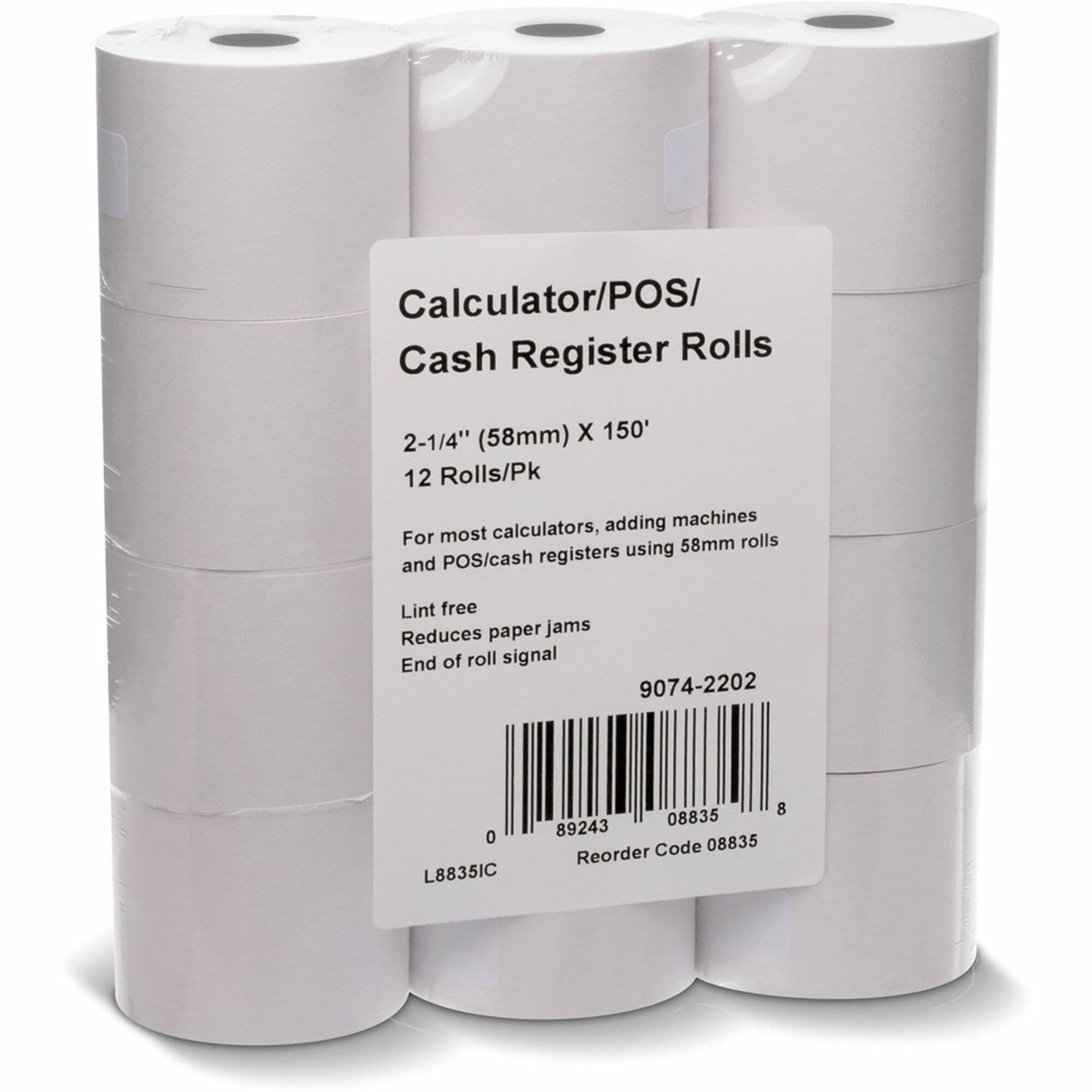 ICONEX 2-1/4"x150' Blended Bond Paper Roll