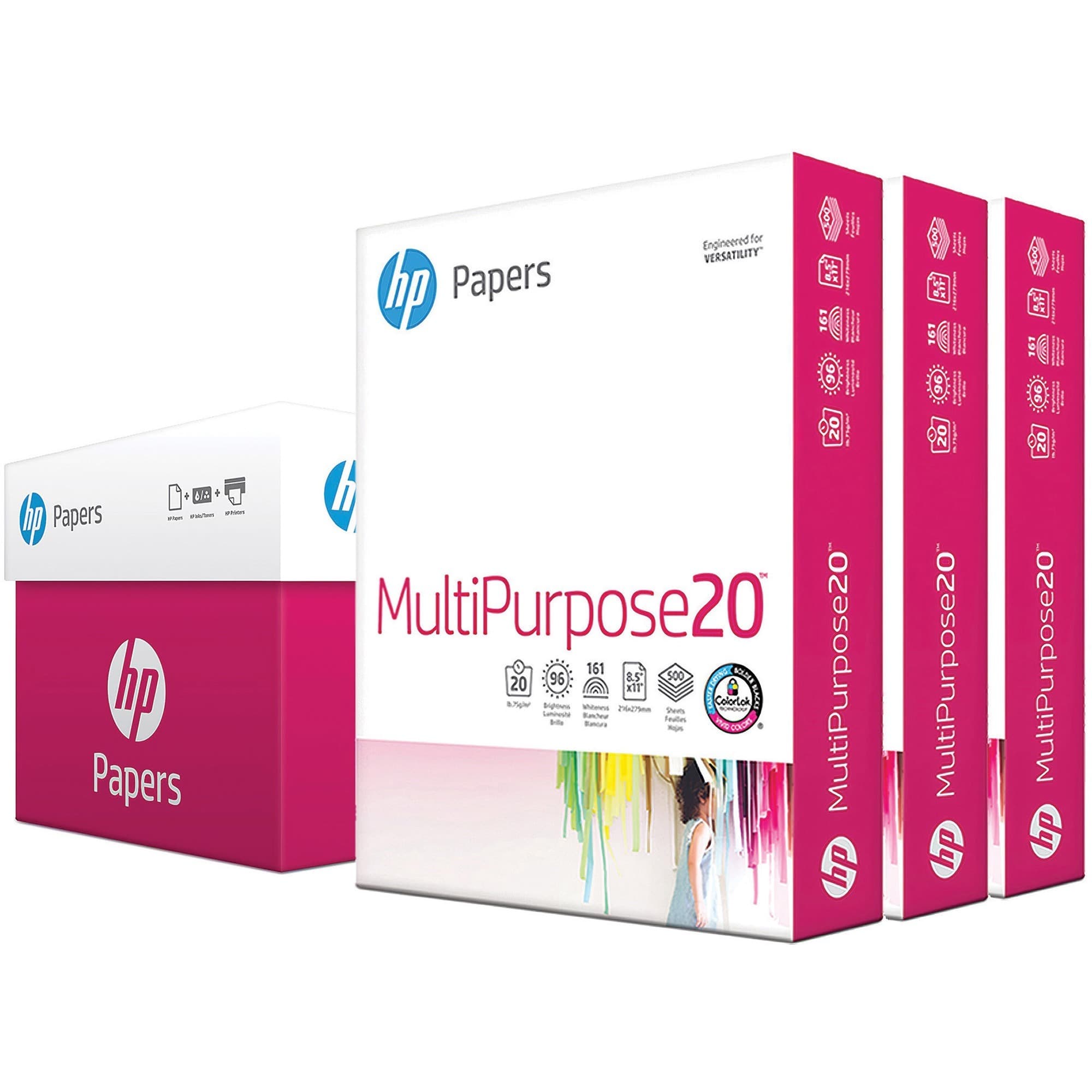 HP Papers MultiPurpose20 Paper - White - 3 / Carton