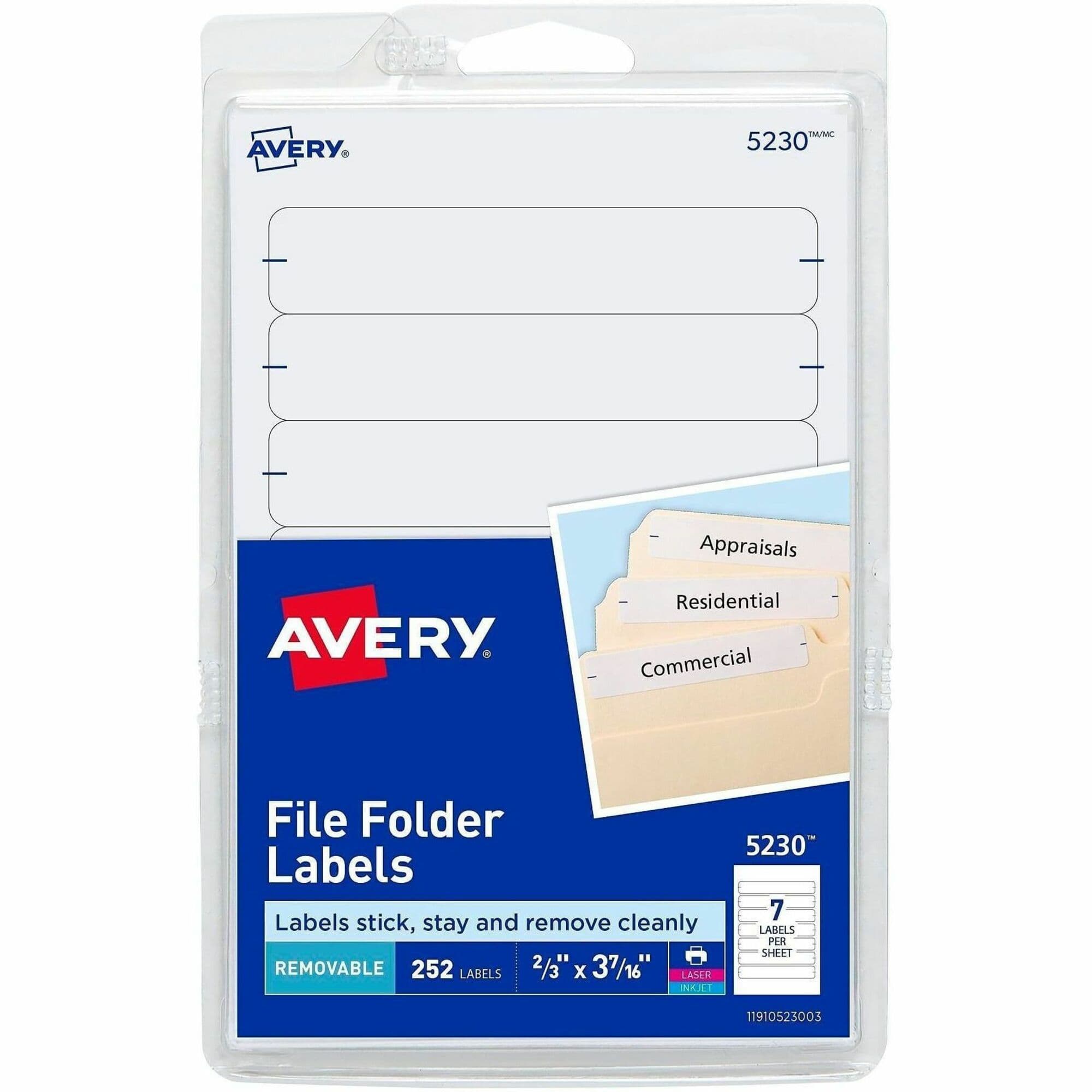 Avery® Removable File Folder Labels