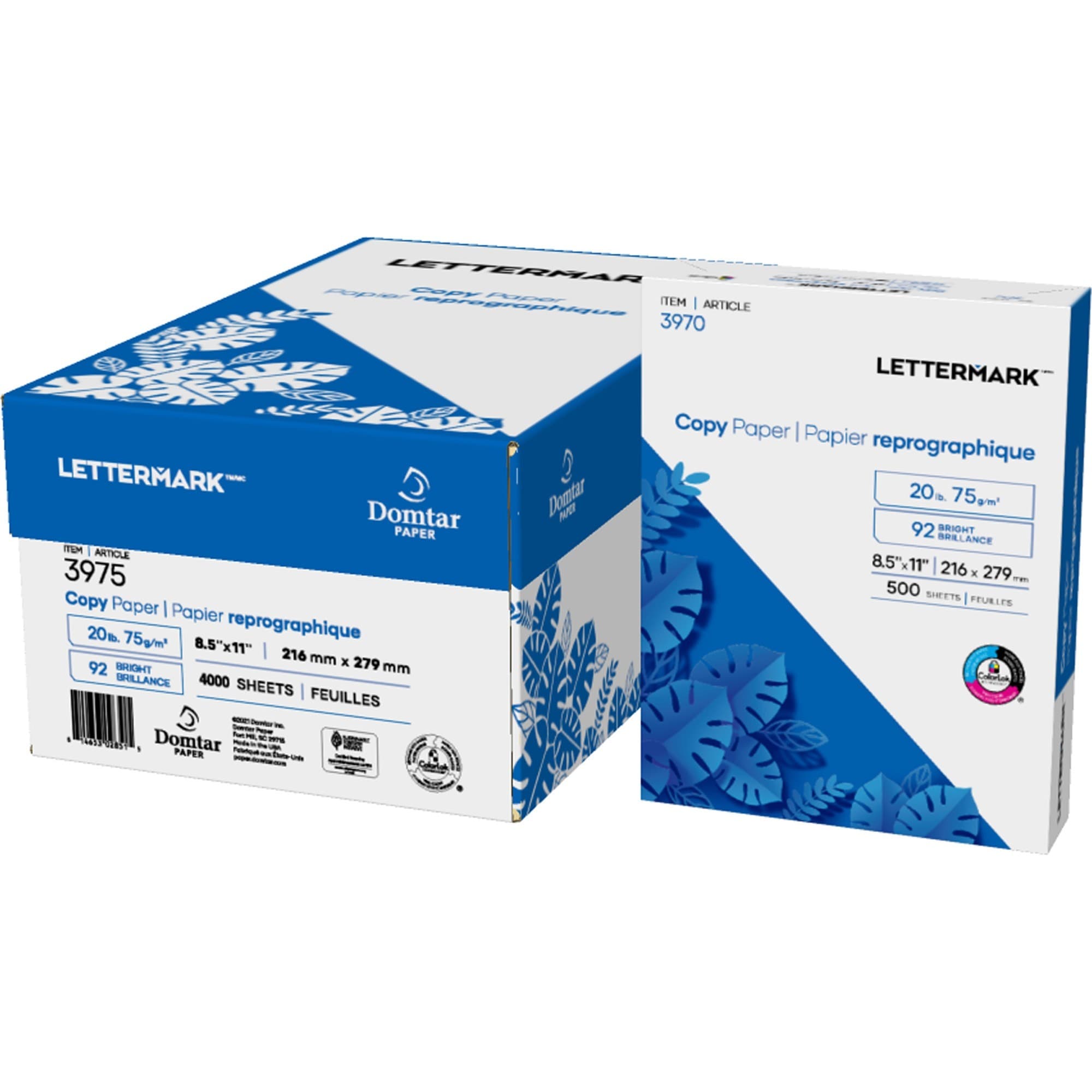 Lettermark Copy Paper - White - 8 / Carton