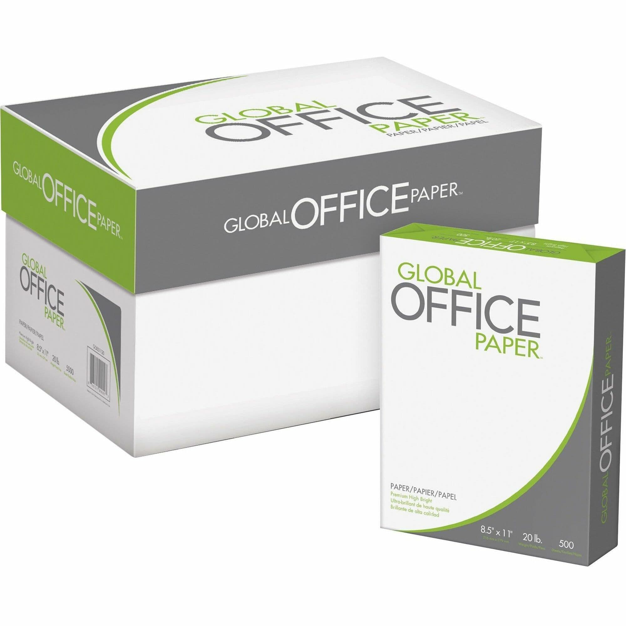Global Office Premium Multipurpose Paper - White - 10 / Carton